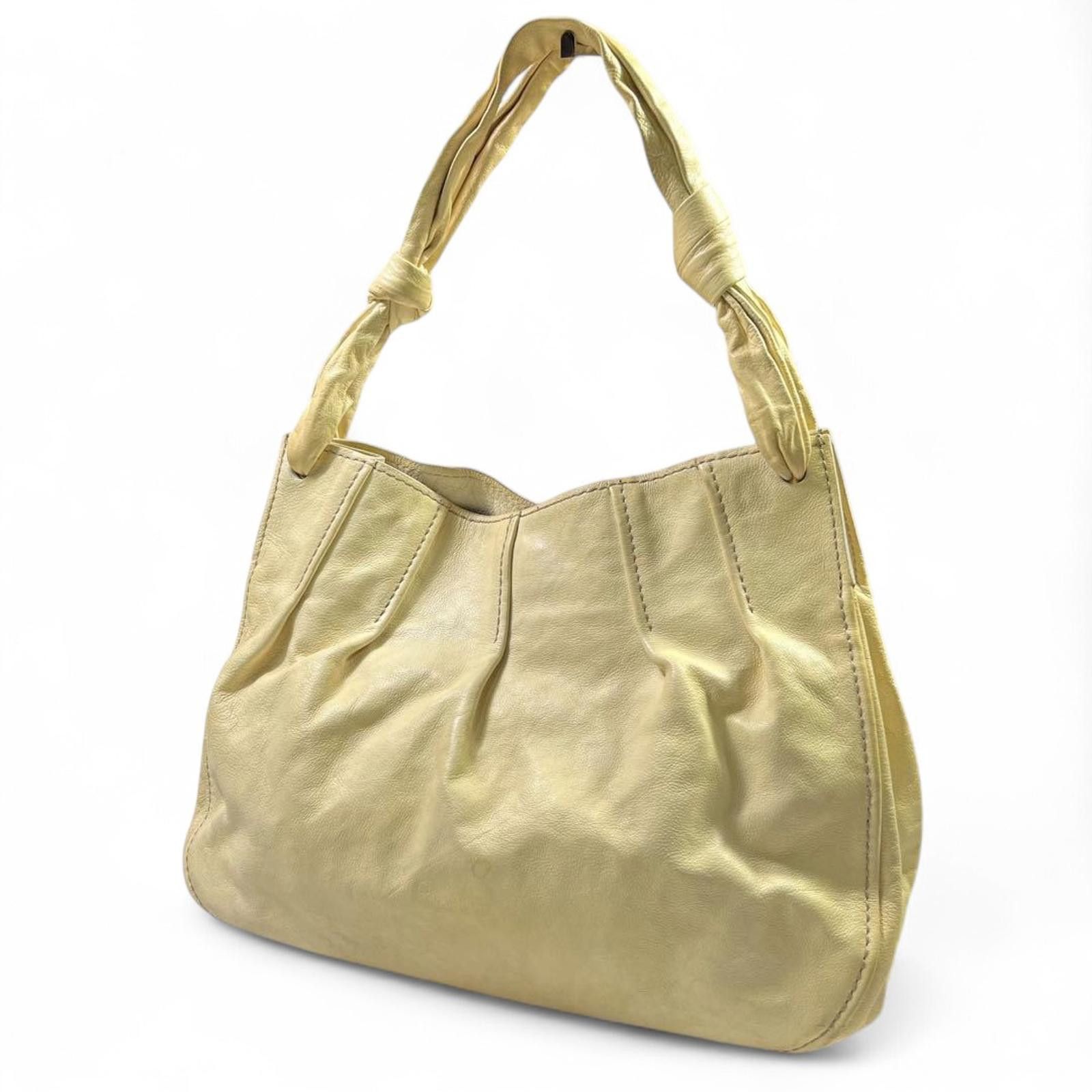 Miu Miu Miu Miu- Beige Leather Handbag with Knotted Handles Size ONE SIZE - 2 Thumbnail