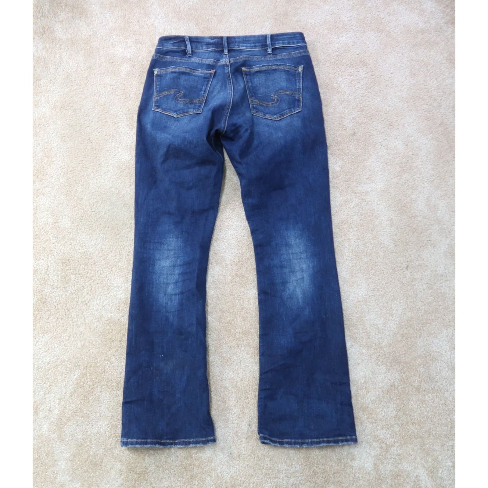 Silver Jeans Co. Silver Jeans Women's Jeans Bootcut Slim 30x31 Blue Denim Stretch Regular 5-Pocket Size 30" / US 8 / IT 44 - 7 Thumbnail