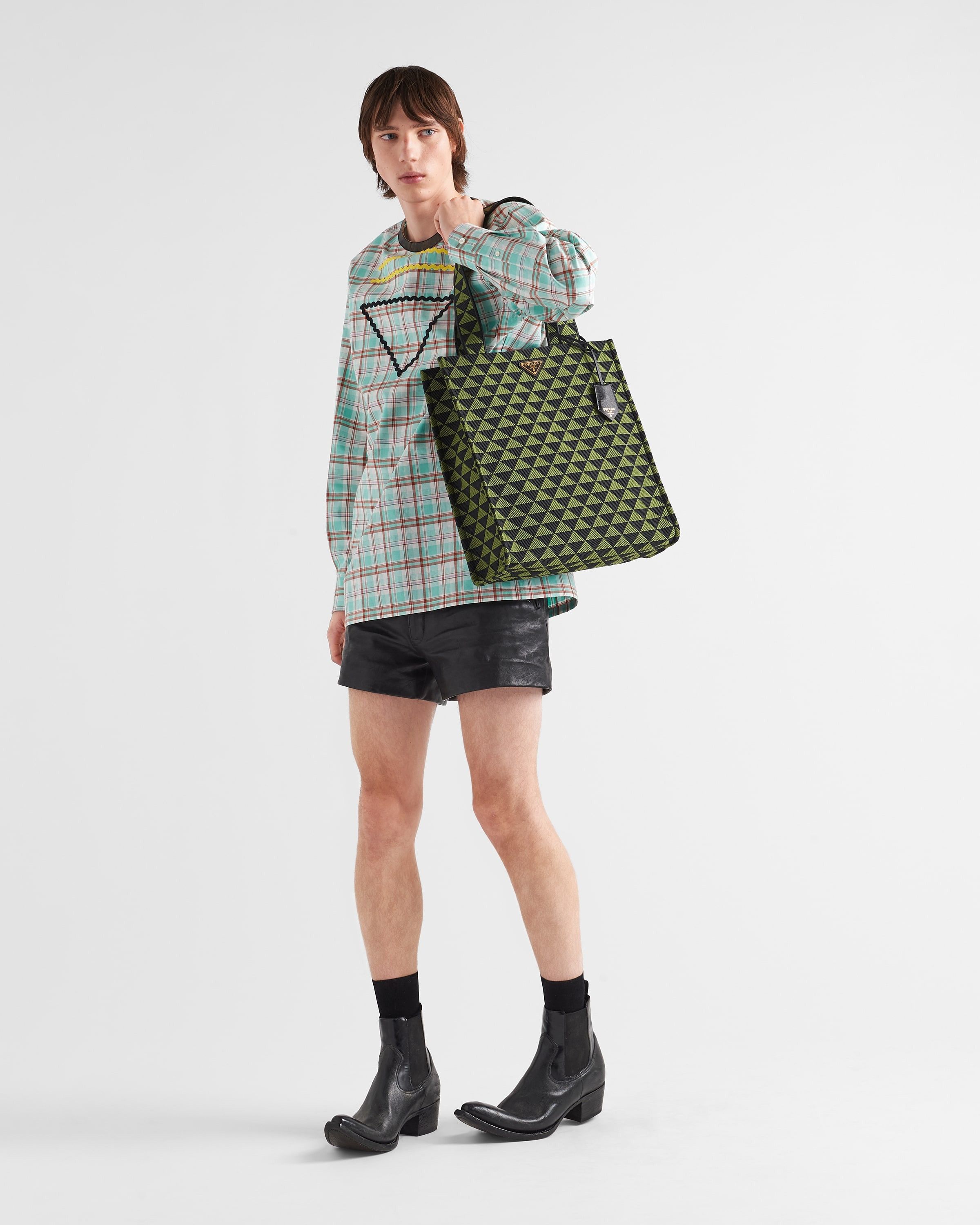 Prada o1bcso1str1025 Size: OS / Jacquard Symbole Bag Green/Black Size ONE SIZE - 2 Thumbnail