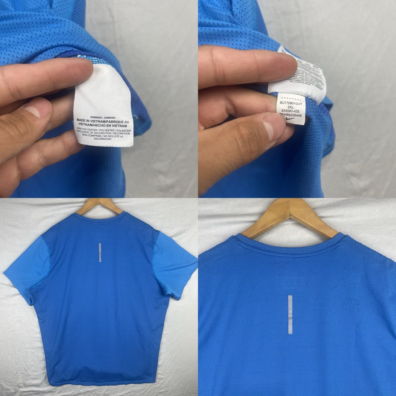 Nike Nike Shirt Mens 2XL Running Zonal Cooling Blue Relay 833580-435 Jogging Size US XXL / EU 58 / 5 - 8 Thumbnail