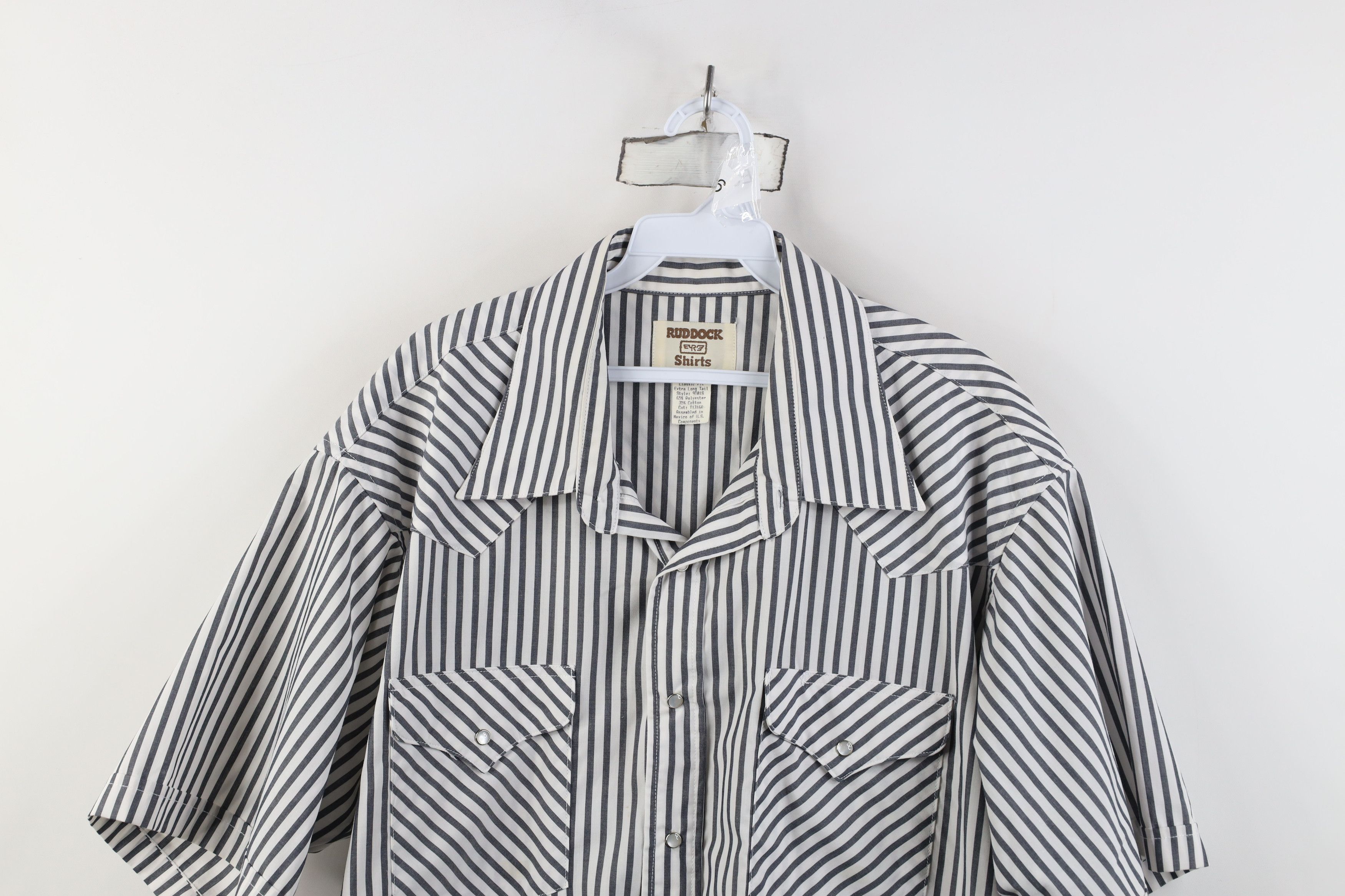 Vintage Vintage 90s Rockabilly Cowboy Striped Snap Button Shirt Size US XL / EU 56 / 4 - 2 Thumbnail