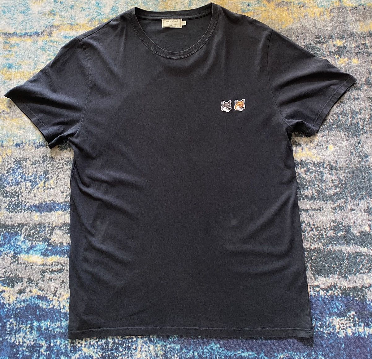 Japanese Brand × Maison Kitsune Maison Kitsune Double Fox Head T Shirt Black Size US XXL / EU 58 / 5 - 1 Thumbnail