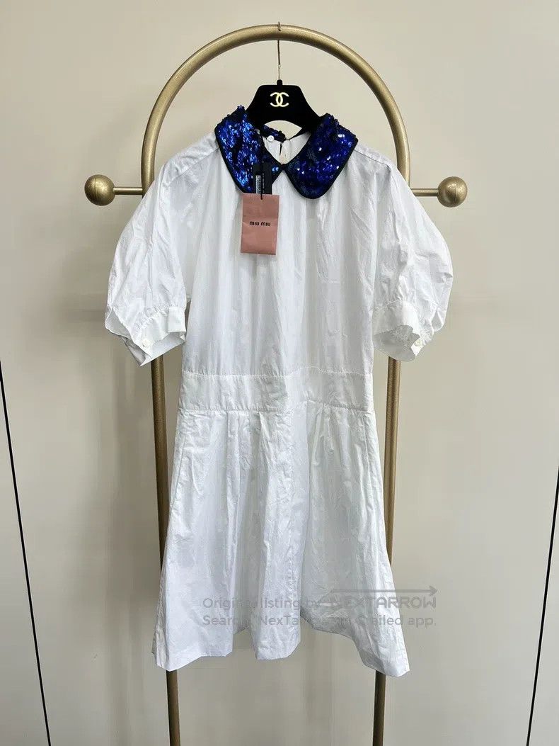 Miu Miu Miu Miu 44 Sequined doll collar dress Size XL / US 12-14 / IT 48-50 - 1 Thumbnail
