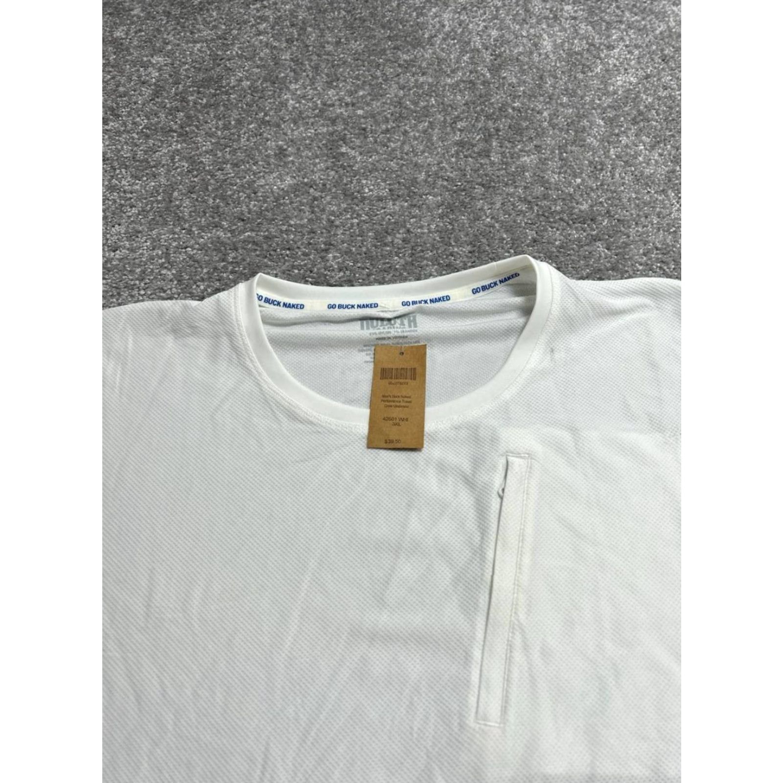 CO Duluth Buck Naked Performance Travel Crew Shirt Mens 3XL White Nylon Spandex Short Sleeve Crew Neck Practical Classic Outdoor Sports Size US XXL / EU 58 / 5 - 3 Thumbnail