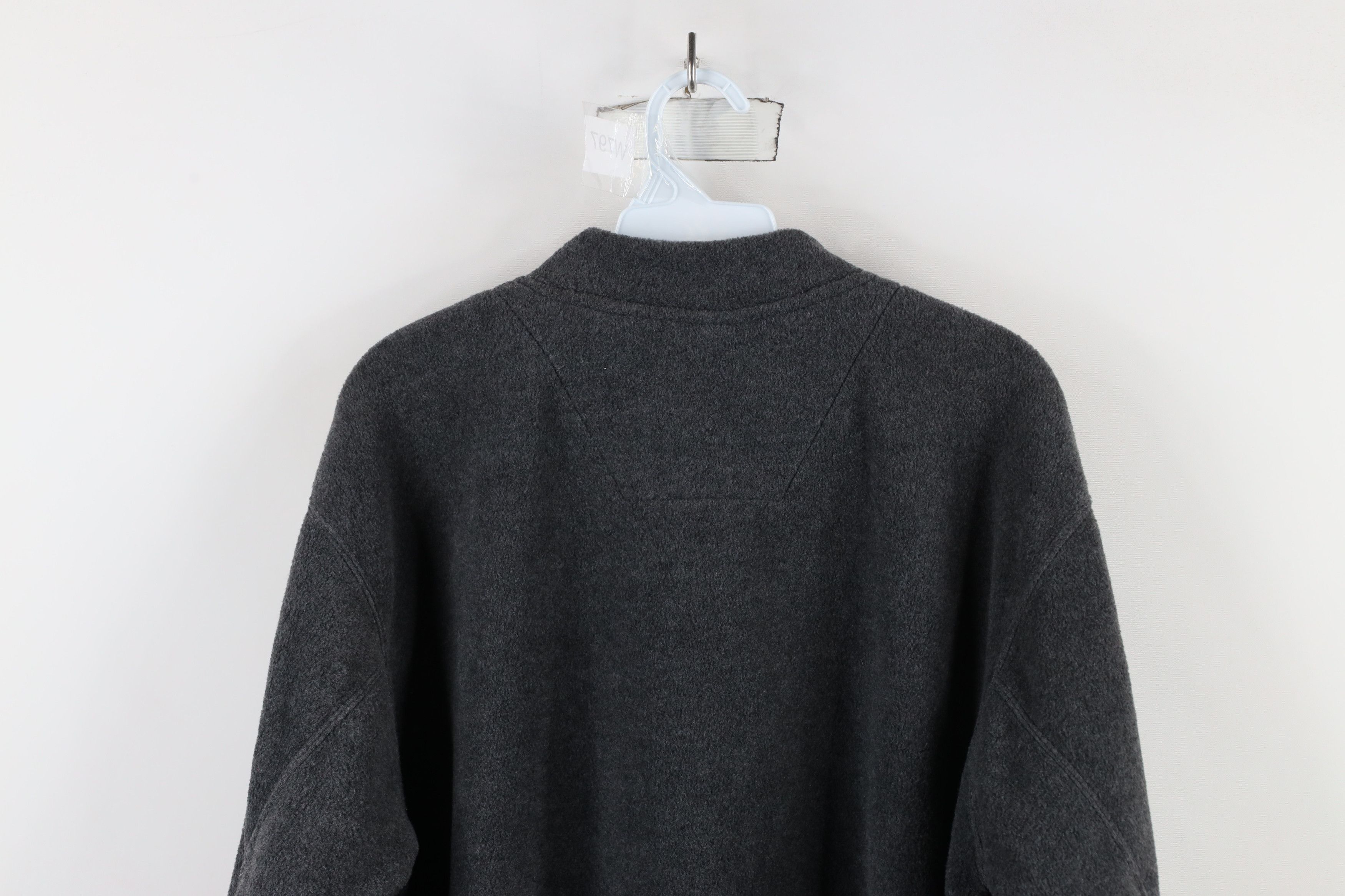 Vintage Deadstock Vintage Y2K 2000 V-Neck Fleece Sweater Gray Size US M / EU 48-50 / 2 - 10 Thumbnail