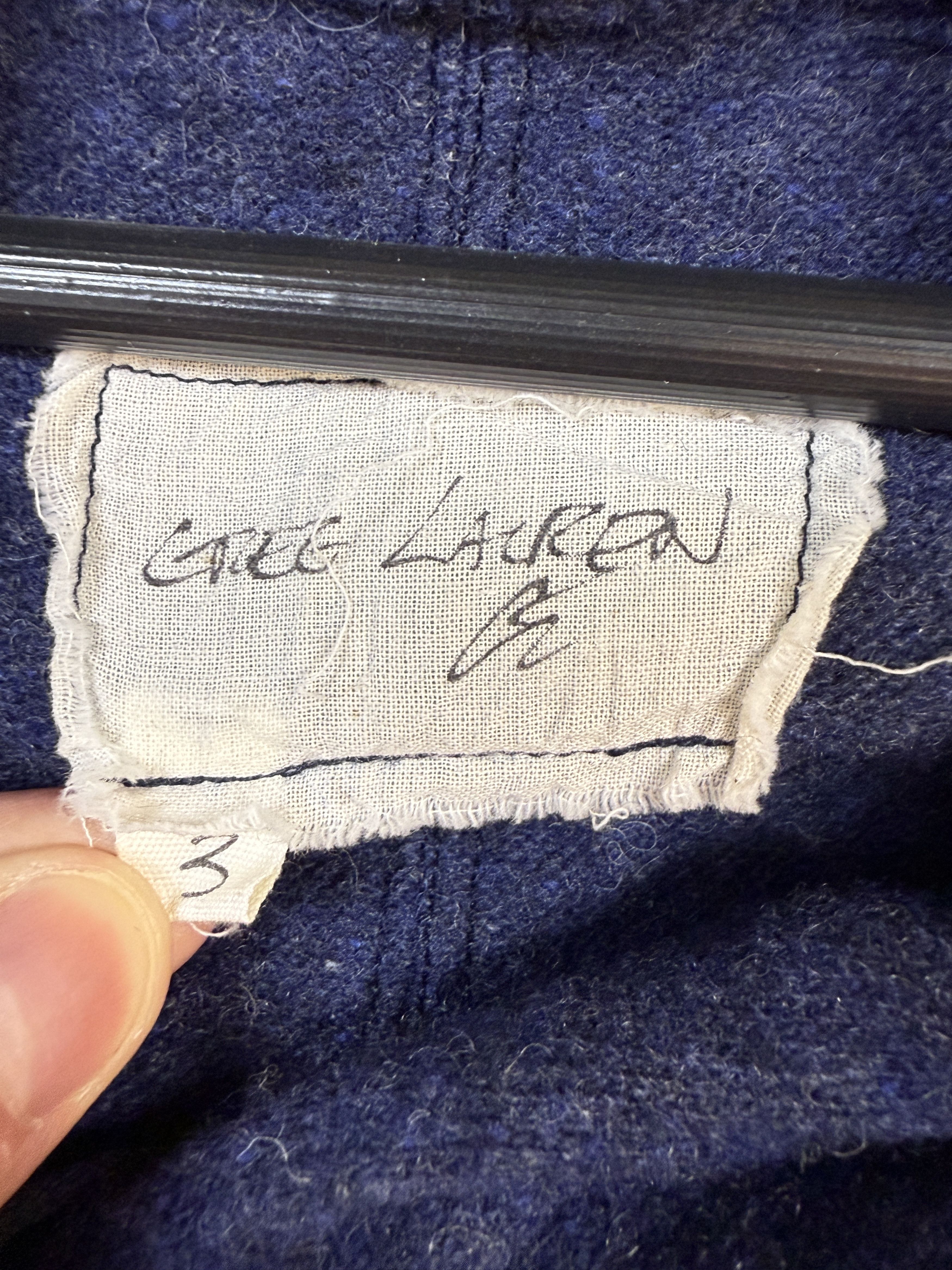 Greg Lauren $950 Greg Lauren SAMPLE Navy Wool Drop Hoodie Size US L / EU 52-54 / 3 - 3 Thumbnail