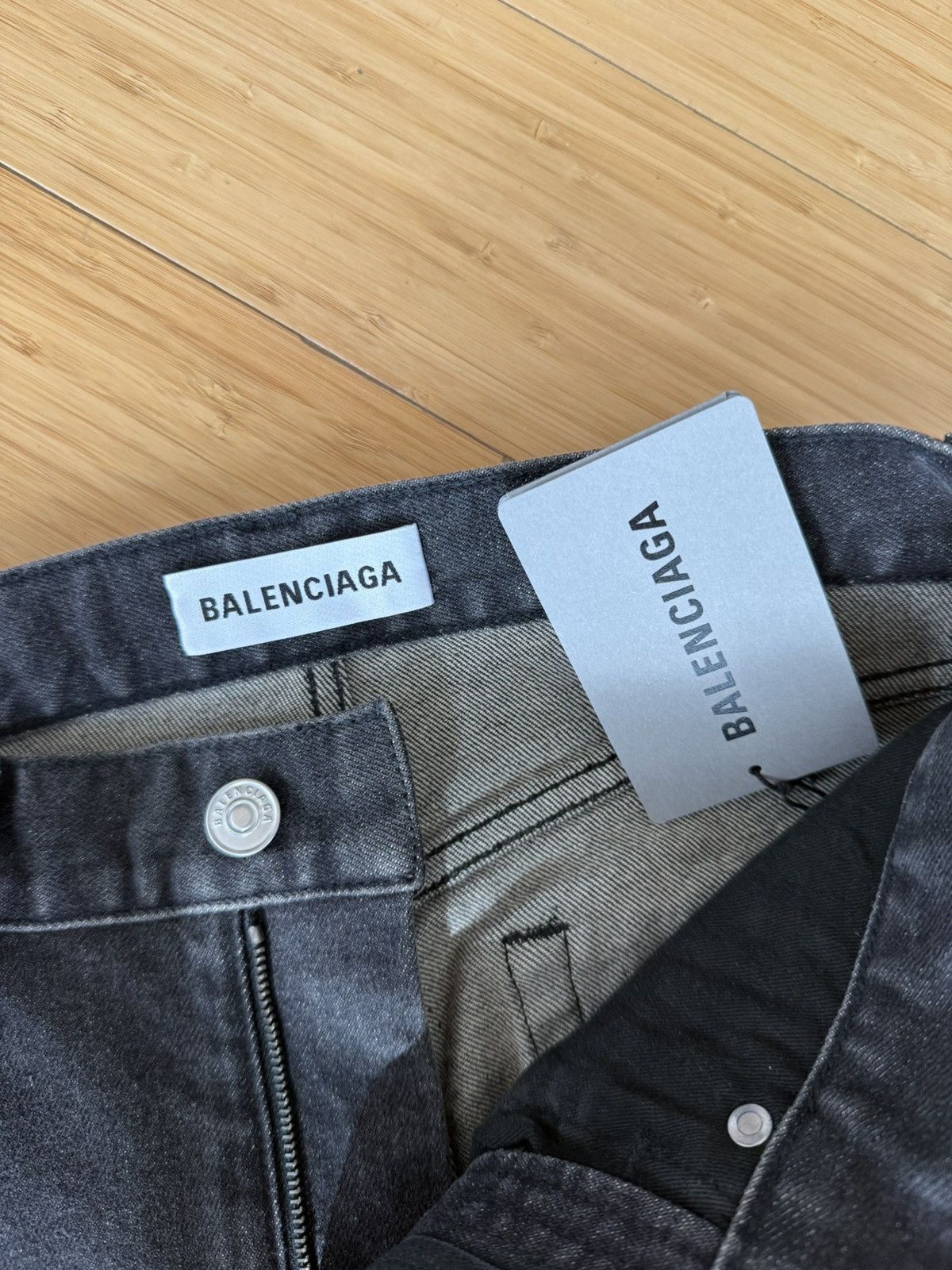 Balenciaga Balenciaga Washed Black Straight Leg Jeans - BNWT Size 26" / US 2 / IT 38 - 2 Thumbnail