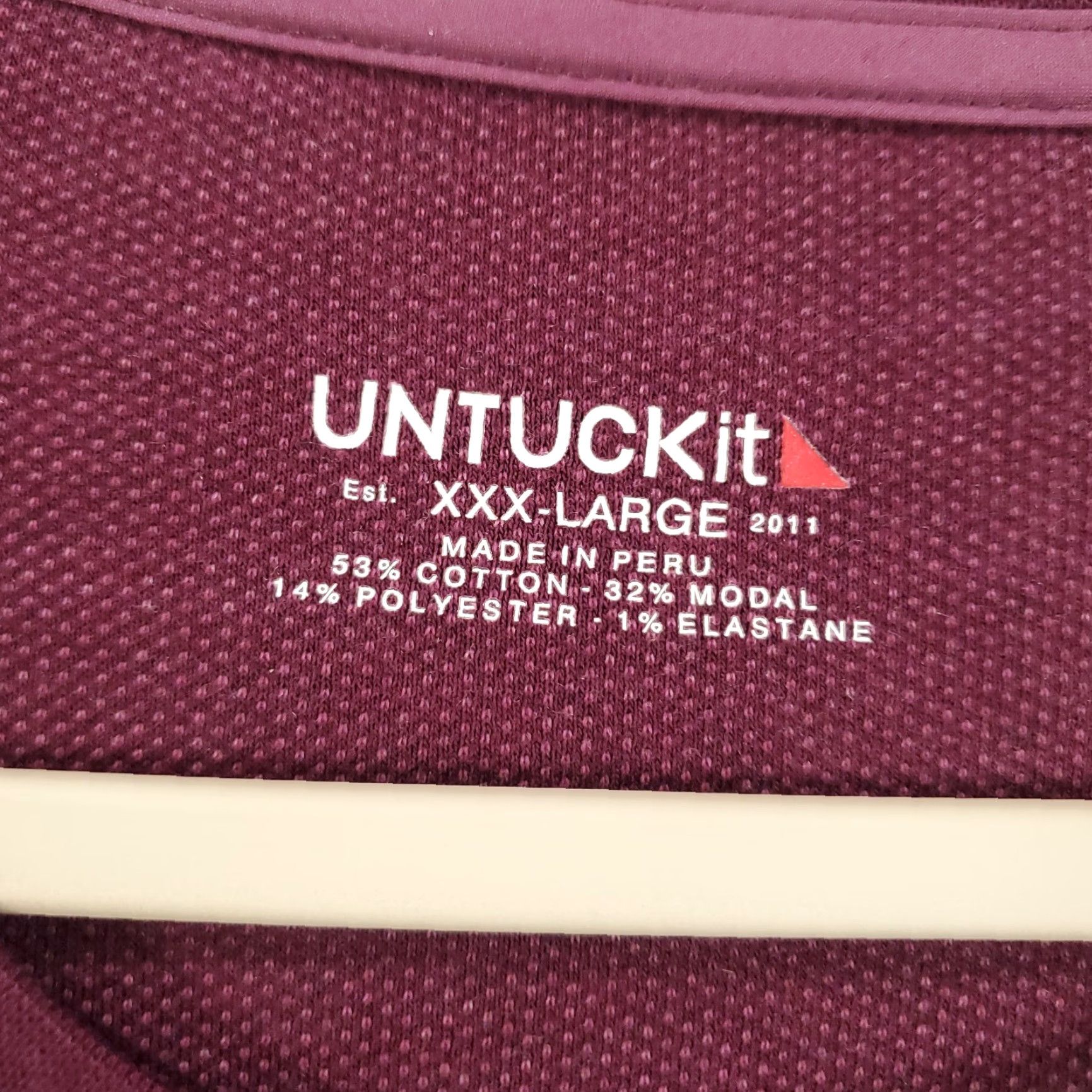 UNTUCKit UNTUCKit Mens Shirt Purple Long Sleeve Henley 3XL Stretch Snap Up Neck T-Shirt Casual Size US XXL / EU 58 / 5 - 7 Thumbnail