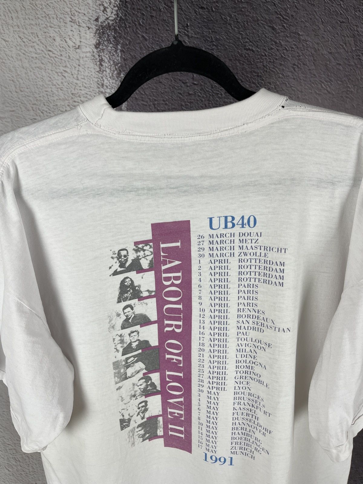 Band Tees Vintage 1990 UB40 Labour of Love II European tour 1991 tee Size US L / EU 52-54 / 3 - 14 Thumbnail