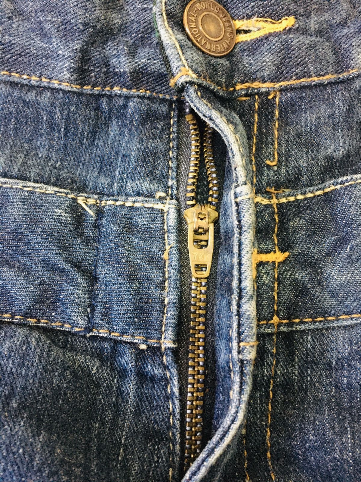 Japanese Brand × PPFM Dominate Love Rock Double Waist Handcrafted Jeans (17) Size US 32 / EU 48 - 10 Thumbnail