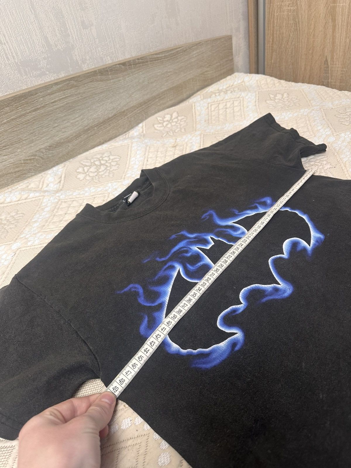 DC Comics 🔥 2002 Batman Flame Logo Shirt DC Vintage Comics Movie Dark Size US M / EU 48-50 / 2 - 6 Thumbnail