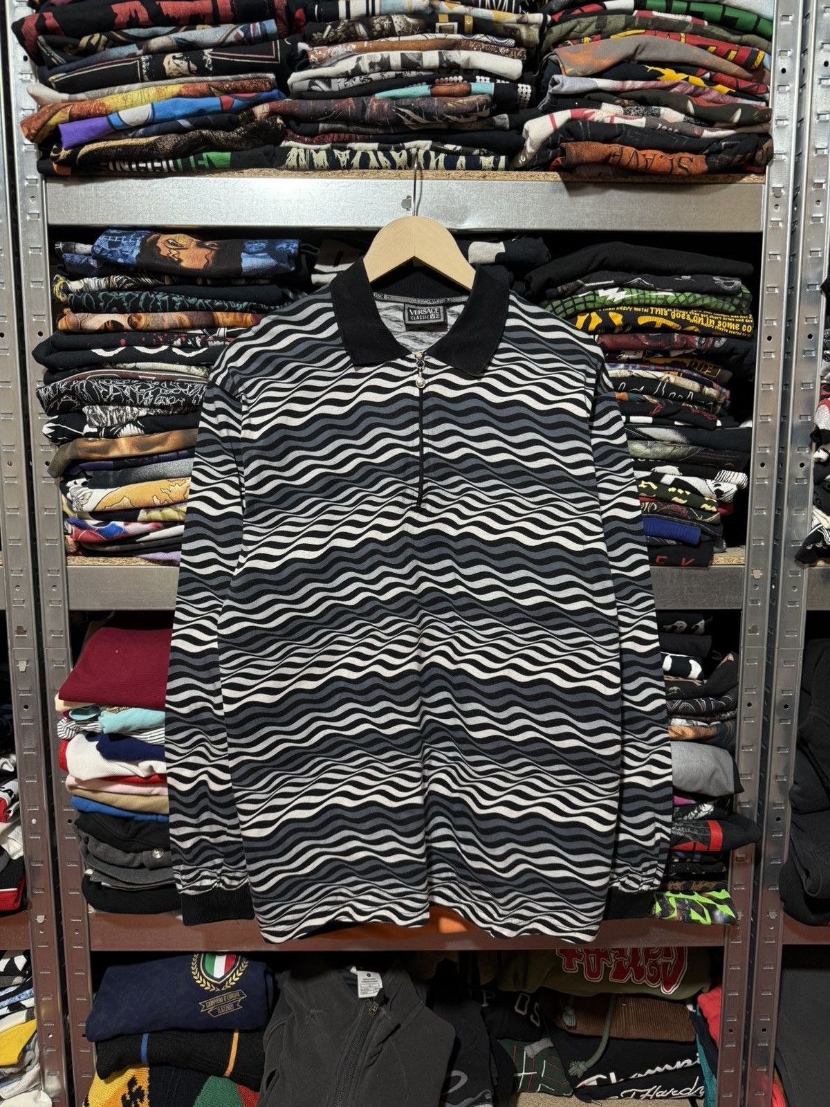 Versace × Versace Jeans Couture × Versus Versace Vintage Luxury Versace Classic V2 Polo T-Shirt Longsleeve Size US XXL / EU 58 / 5 - 1 Thumbnail