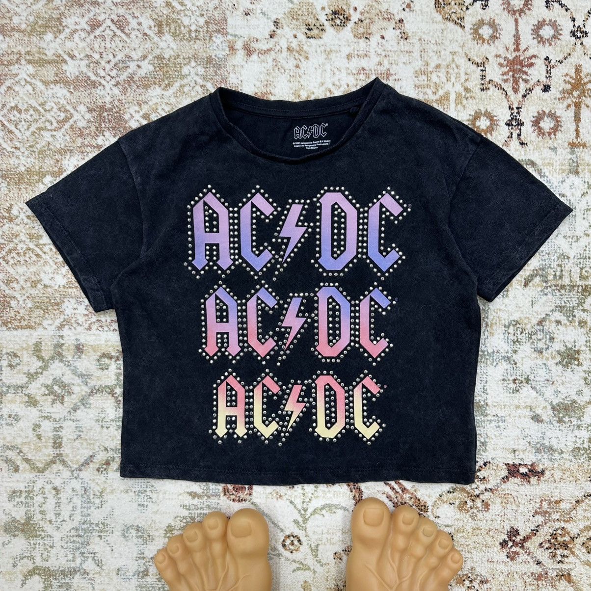 AC/DC × Vintage Vintage Top AC/DC T-shirts Rock Band Y2K 00s Grunge Size S / US 4 / IT 40 - 1 Thumbnail