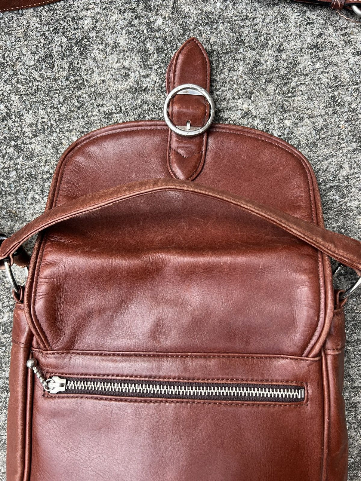 Tokio Kumagai Vintage 90s Tokio Kumagai Paris Patina Leather 2 Way Bag Size ONE SIZE - 16 Thumbnail