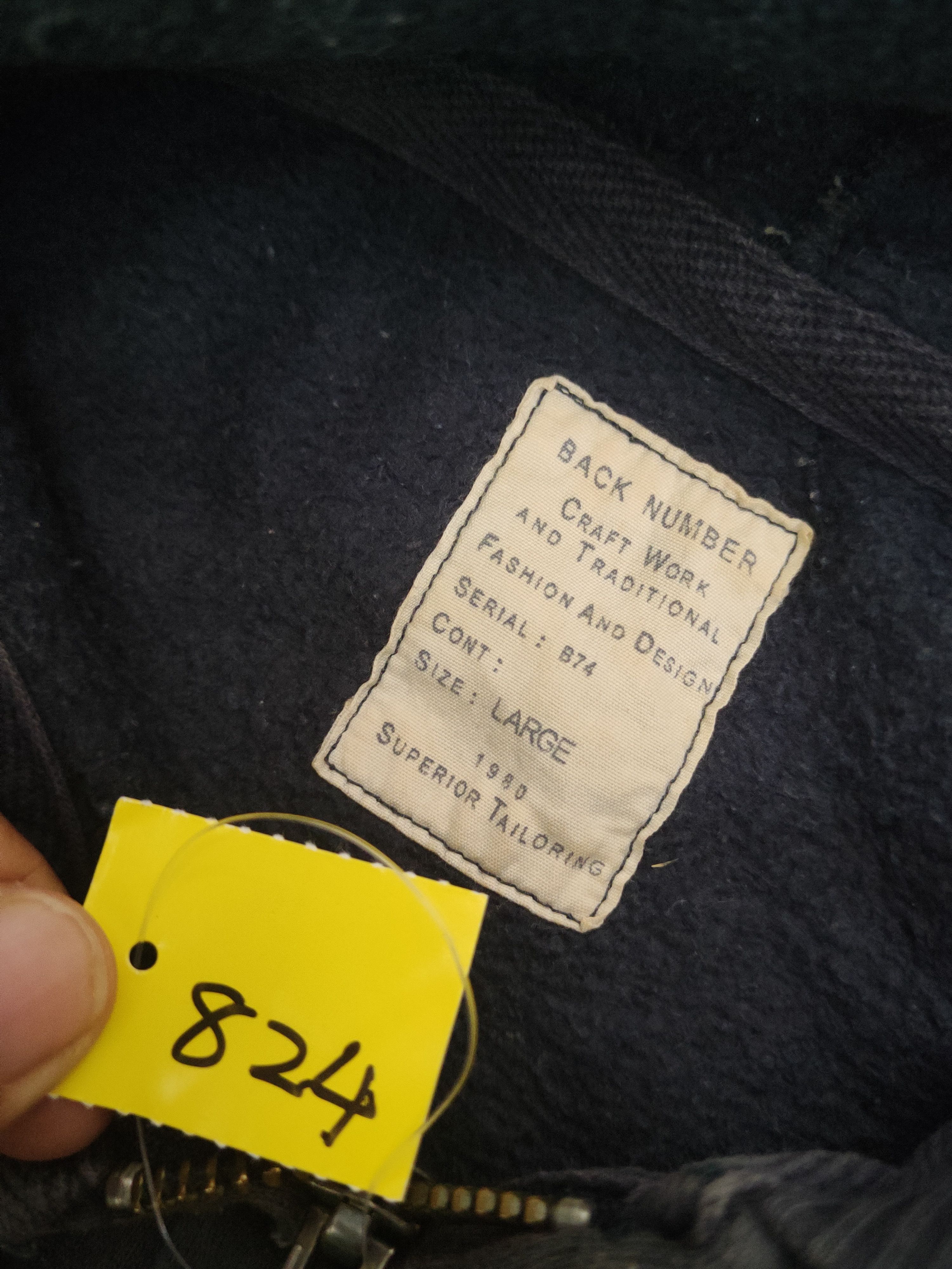 Japanese Brand × Vintage DL Back Number Navy Faded Hoodie Sweaters #824 Size US M / EU 48-50 / 2 - 13 Thumbnail