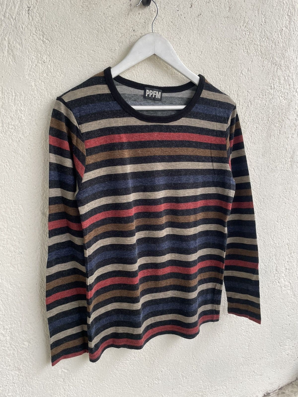 If Six Was Nine 2000s Archive PPFM Stripe Long Sleeve Tee Y2K Hysteric Japan Size US S / EU 44-46 / 1 - 4 Thumbnail