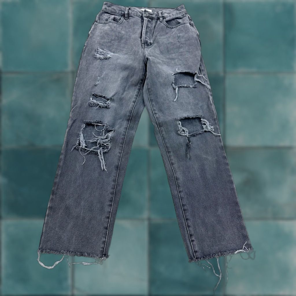 Pacsun Pacsun Mom Jeans 26 Black Distressed Women Regular Jeans 26 Black Distressed PacSun Mom Jeans Women Size 26" / US 2 / IT 38 - 1 Thumbnail