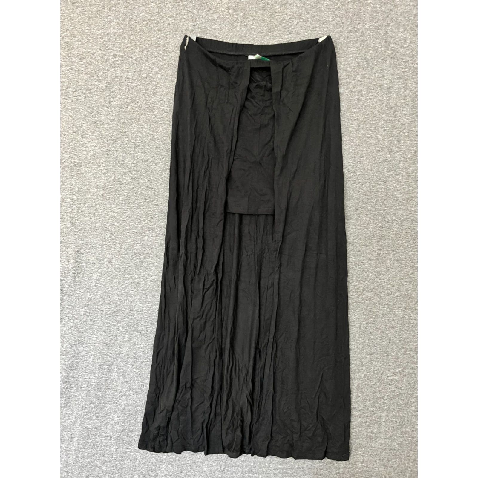 Vintage Codigo Skirt Maxi Wrap Around Black L Womens Size L Bohemian Fashion Durable Rayon Spandex Travel Casual 90s? Size 36" / US 14 / IT 50 - 2 Thumbnail