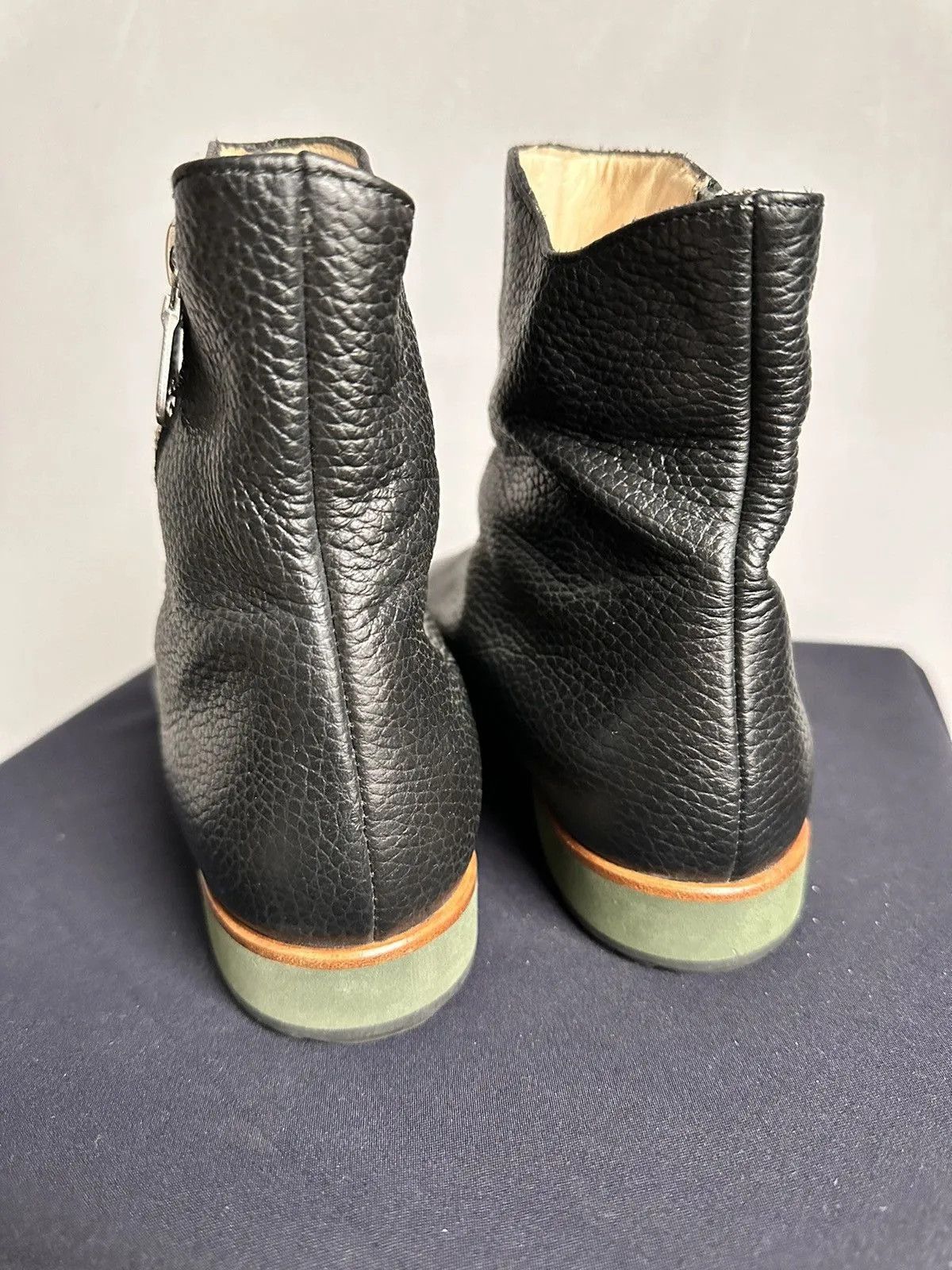 If Six Was Nine Leather Boots Metal Zip Vintage Rick Owens Style Y2K Size US 7 / IT 37 - 8 Thumbnail