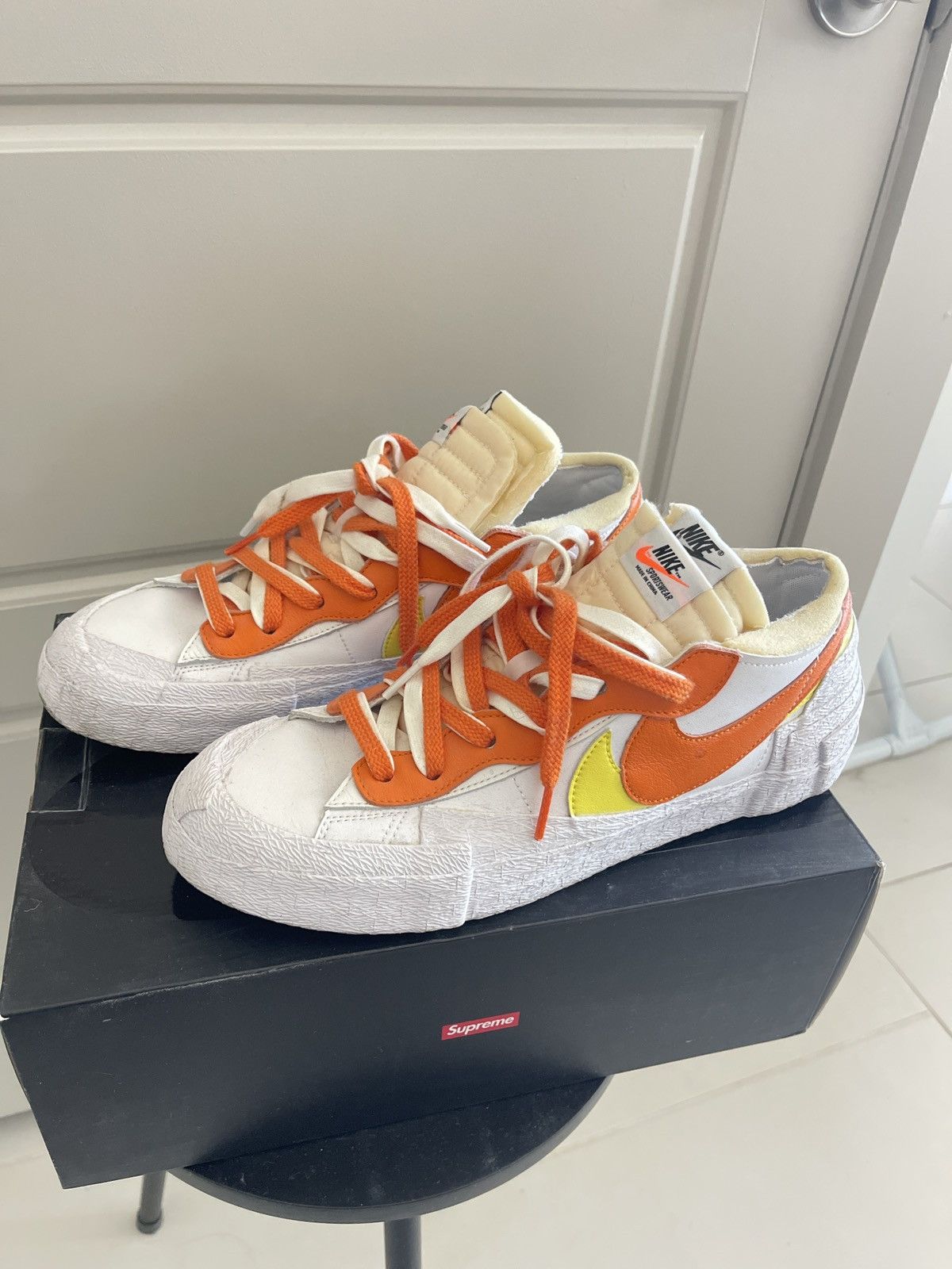 Nike × Sacai Sacai x Nike Blazer Low Magma Orange Size US 10 / EU 43 - 1 Thumbnail