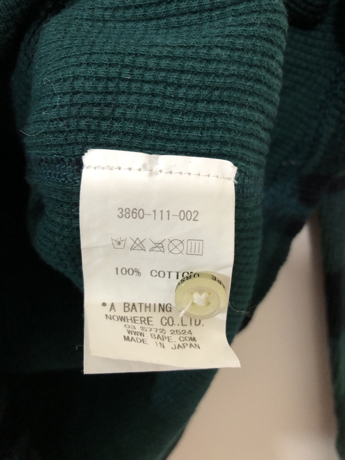Bape Bape Ursus Plaid Thermal Long Sleeve Size US S / EU 44-46 / 1 - 5 Thumbnail