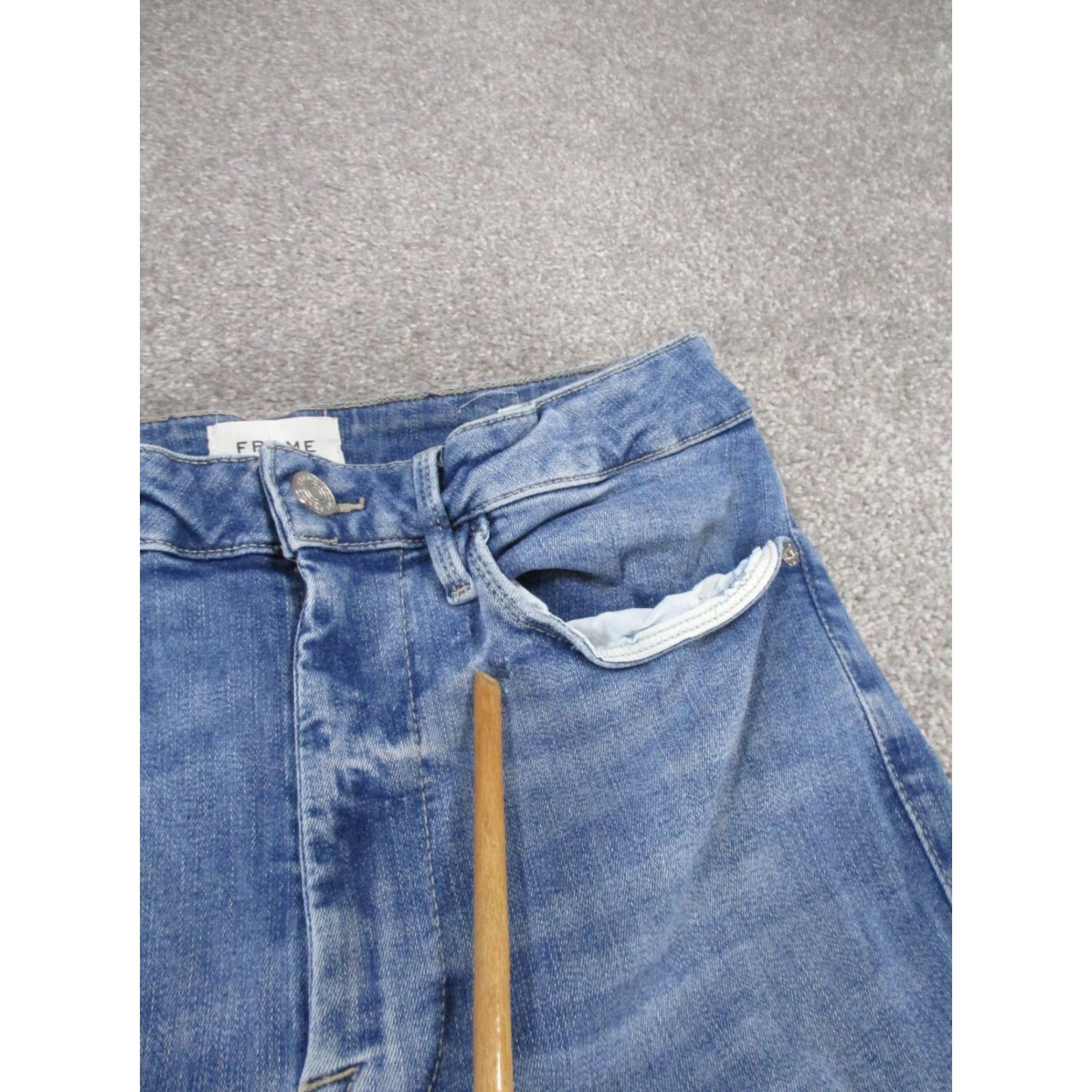 Frame VINTAGE FRAME Womens Skinny Crop Jeans Size 2 Light Wash Denim Zipper High Rise Size 26" / US 2 / IT 38 - 3 Thumbnail