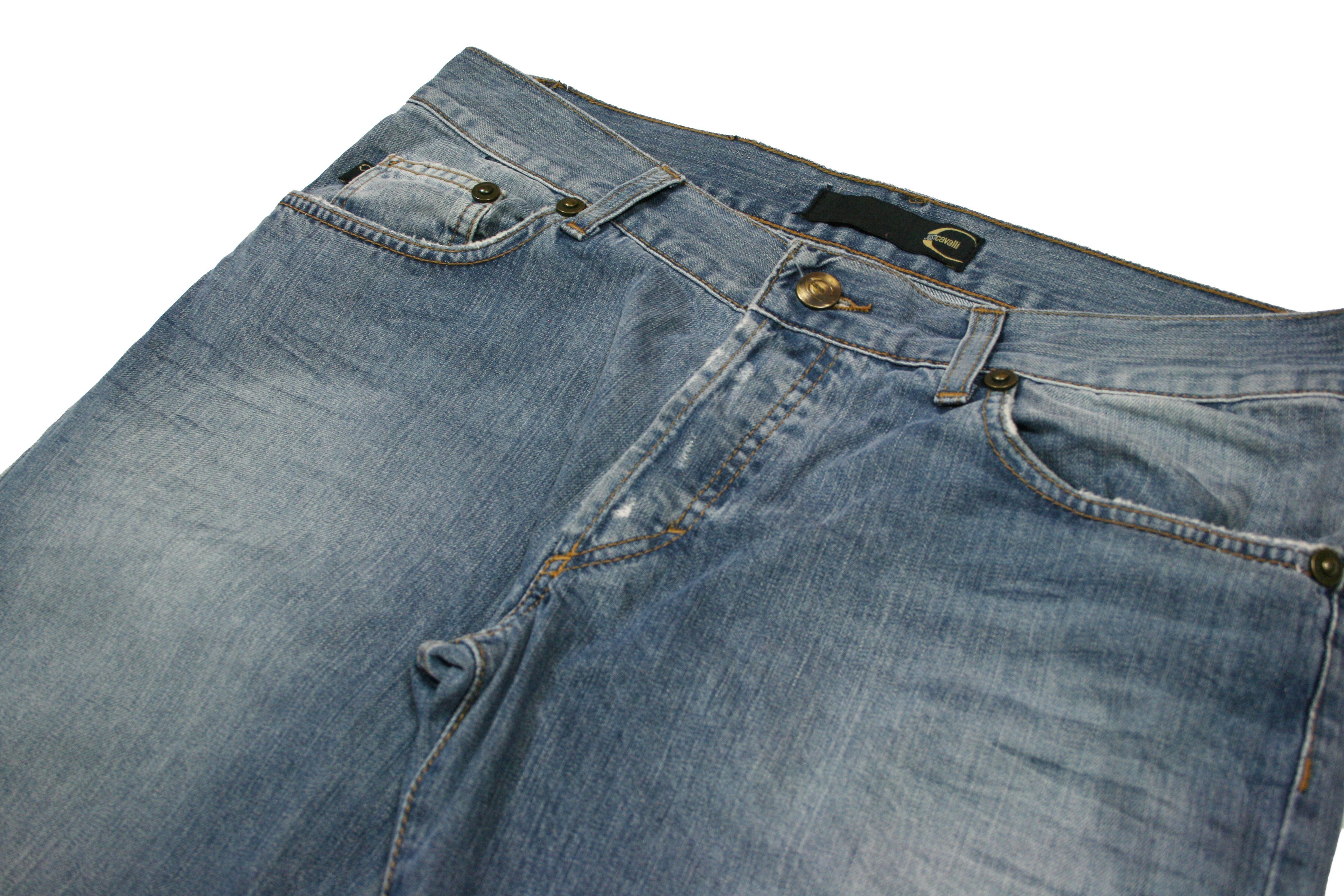 Just Cavalli 00S Y2K Flared Jeans Vintage Size US 32 / EU 48 - 4 Thumbnail