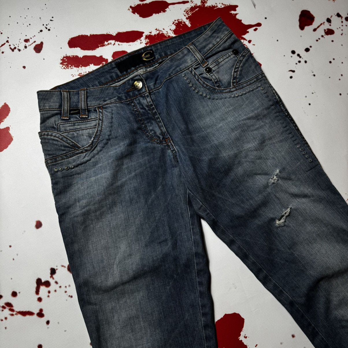 Roberto Cavalli vintage 90s just cavalli flared jeans distressed y2k Size 26" / US 2 / IT 38 - 2 Thumbnail