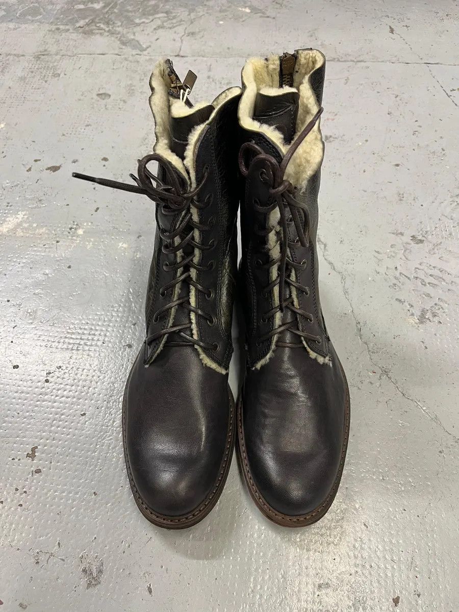 Dolce & Gabbana AW2008 Dolce & Gabbana Black Shearling Leather Combat Boots Size US 8 / EU 41 - 2 Thumbnail