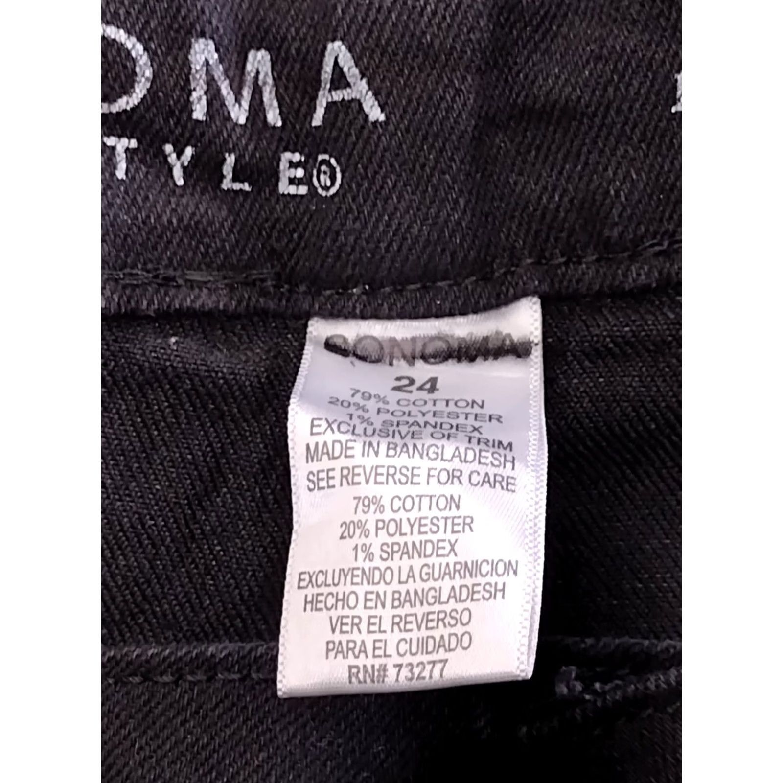 Vintage Sonoma Women's Bermuda Shorts Bermuda Black Size 24 Mid Rise Stretch Cotton Blend Dark Denim Bermuda Shorts Black Women Size 24 Size 30" / US 8 / IT 44 - 6 Thumbnail