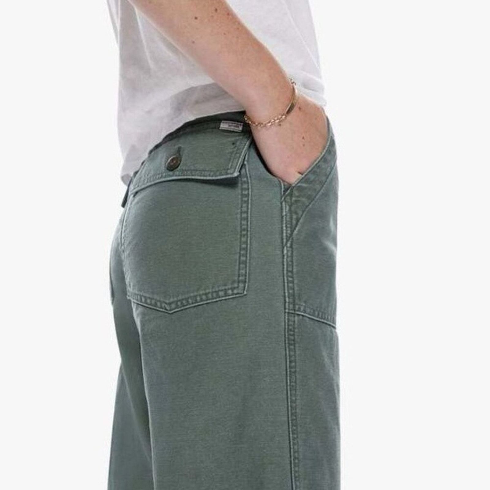 MOTHER MOTHER Private Ankle Jean Green High Rise Size 30 Size 30" / US 8 / IT 44 - 12 Thumbnail