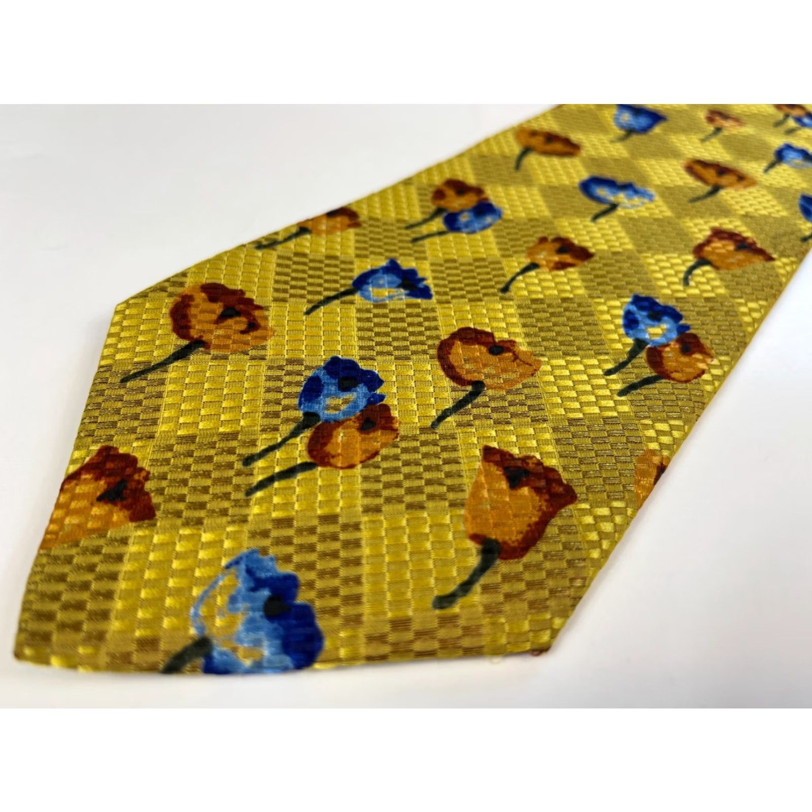Ermenegildo Zegna VINTAGE Mens Ermenegildo Zegna Luxury Silk Tie Floral Tulips Made in Italy Size ONE SIZE - 5 Thumbnail