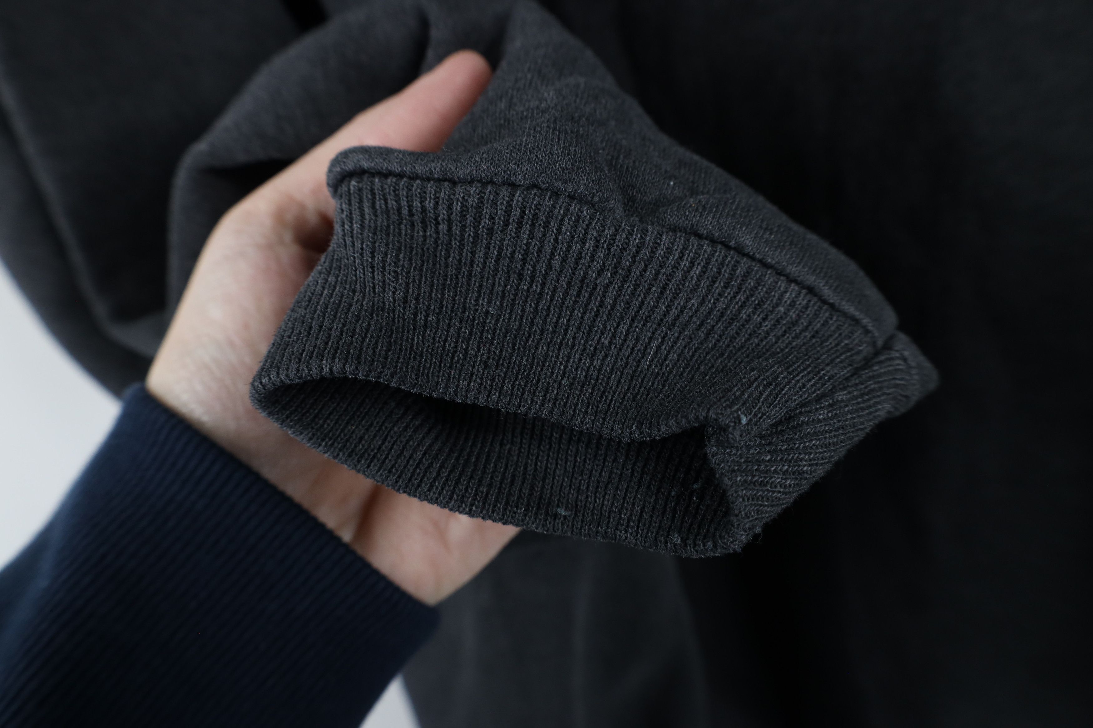 Vintage Vintage 90s Streetwear Faded Blank Crewneck Sweatshirt Black Size XXL / US 16-18 / IT 52-54 - 9 Thumbnail