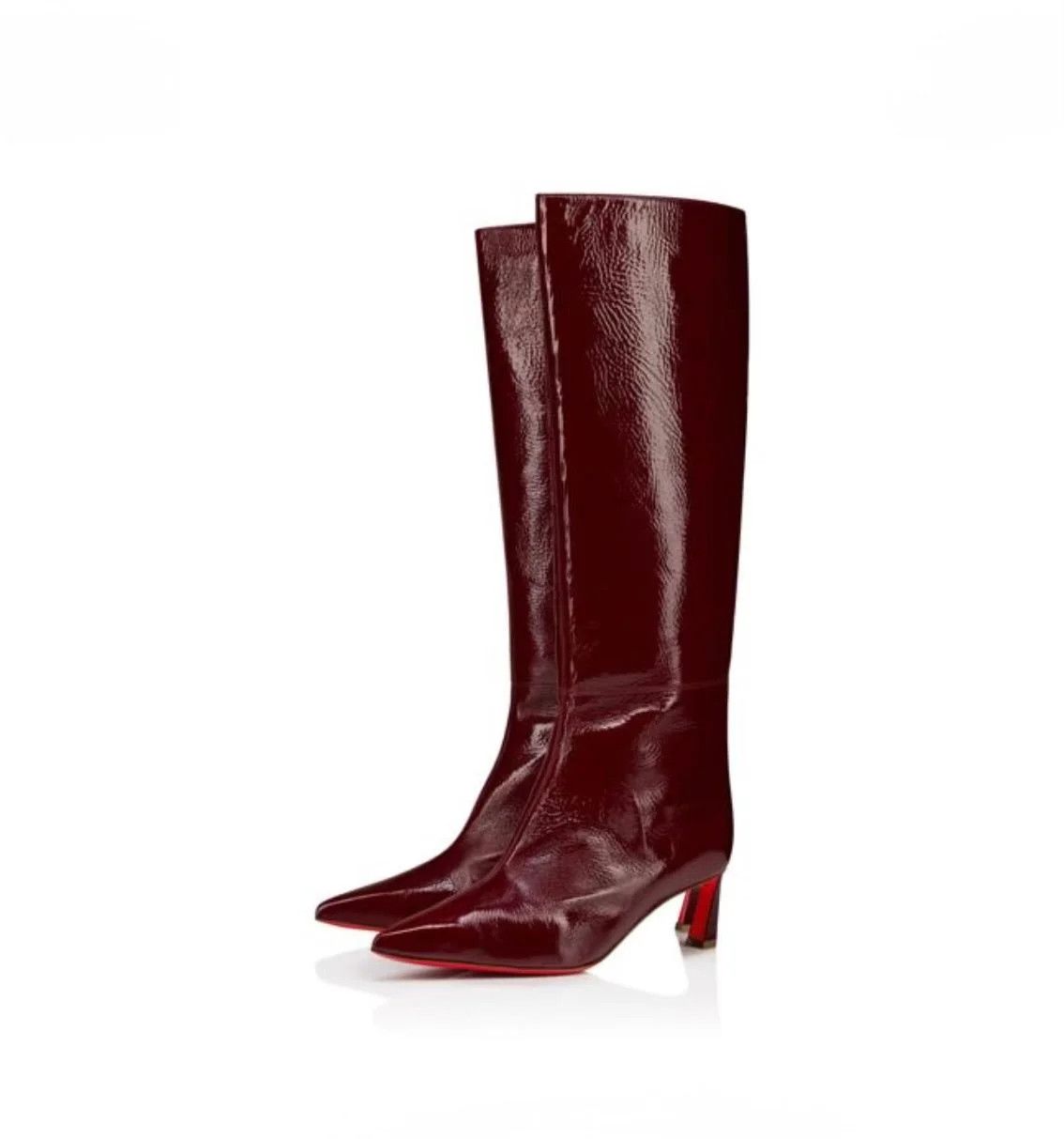 Christian Louboutin os11x0526 Condorocombo Botta Patent Leather 85mm Boots Size US 9 / IT 39 - 2 Thumbnail