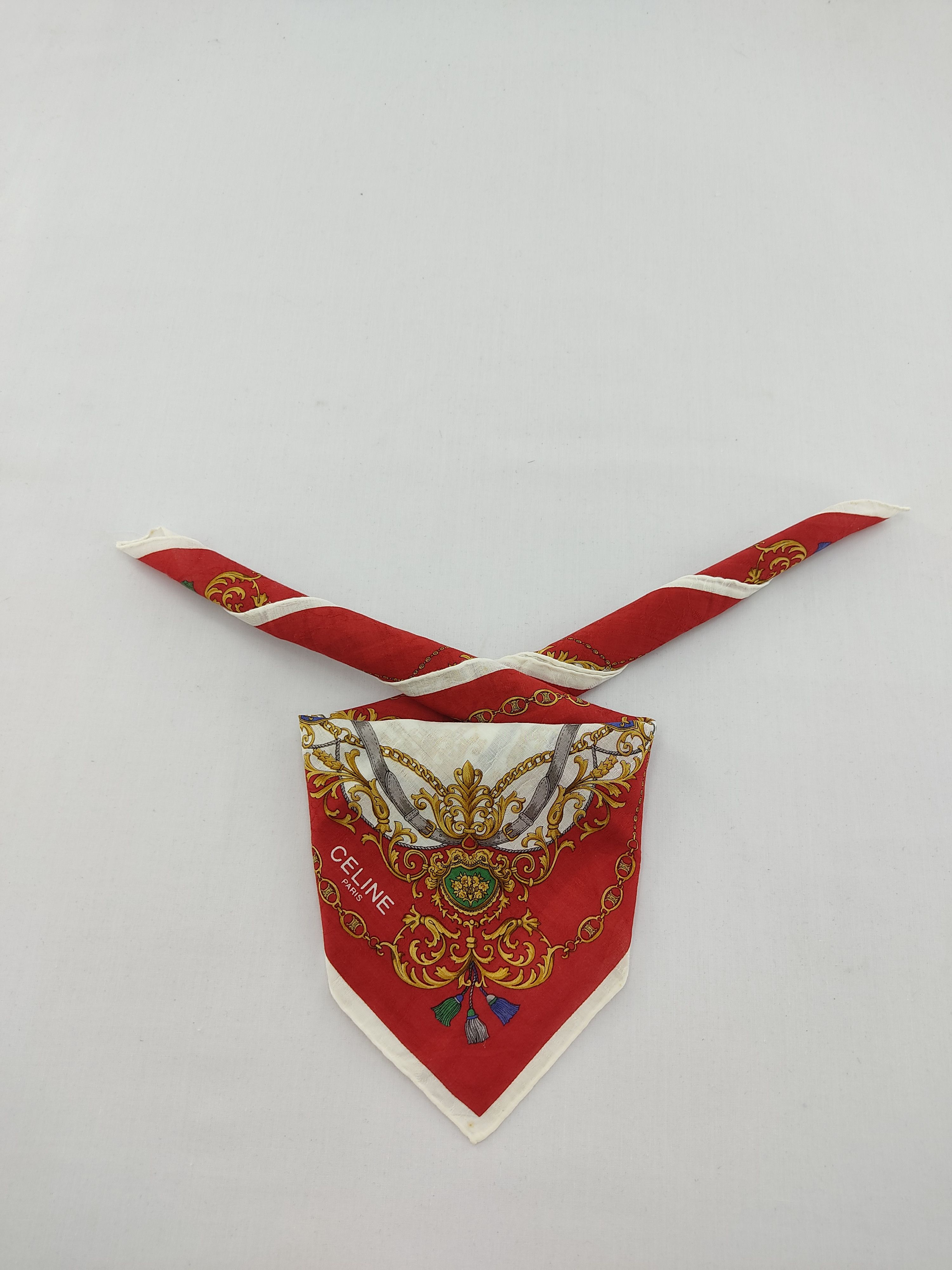Celine × Vintage Vintage Celine Handkerchief / Neckwear / Bandana Size ONE SIZE - 1 Thumbnail