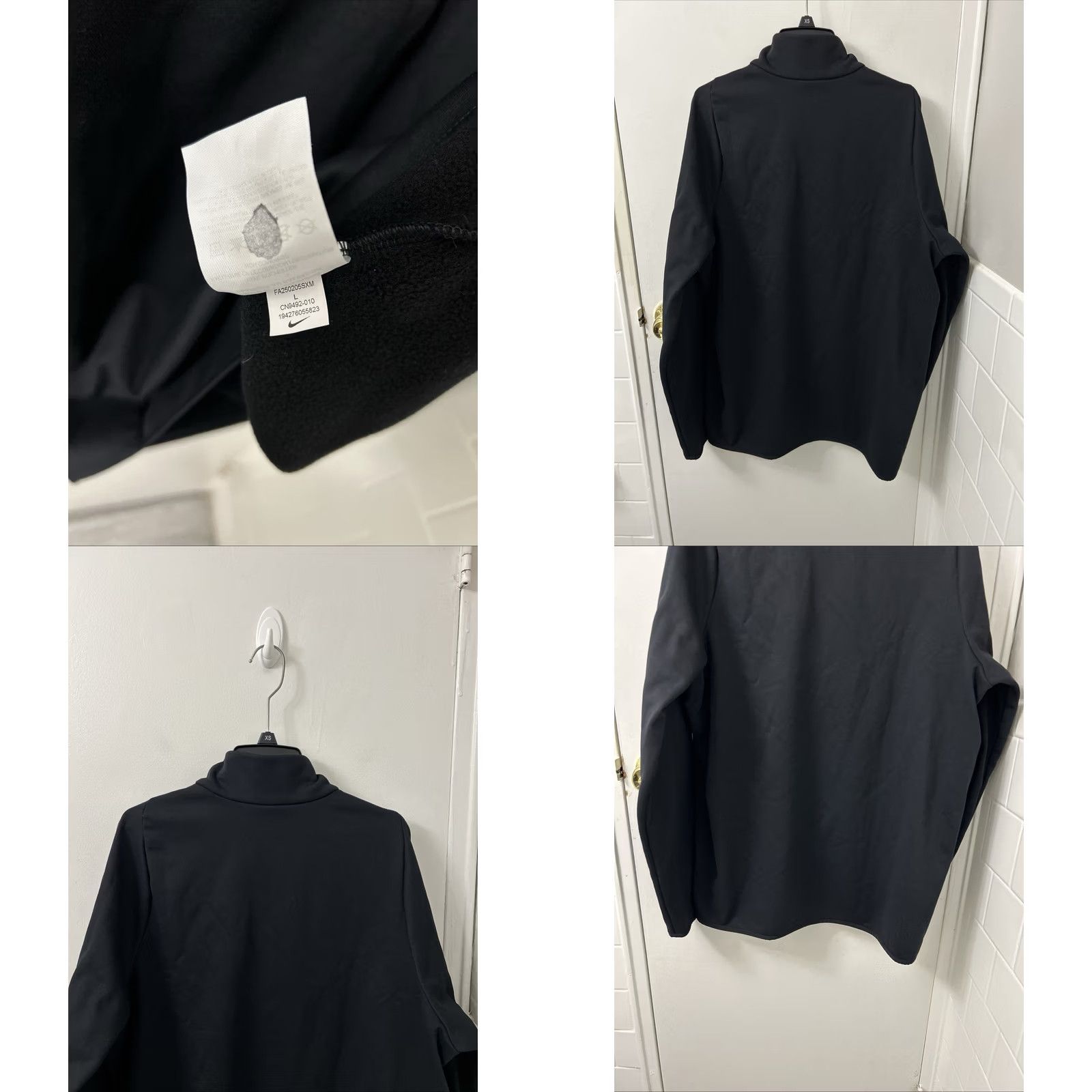 Nike Nike 1/4 Zip Mens Large Black Therma-FIT Jacket L/S CN9492-010 Size US L / EU 52-54 / 3 - 8 Thumbnail