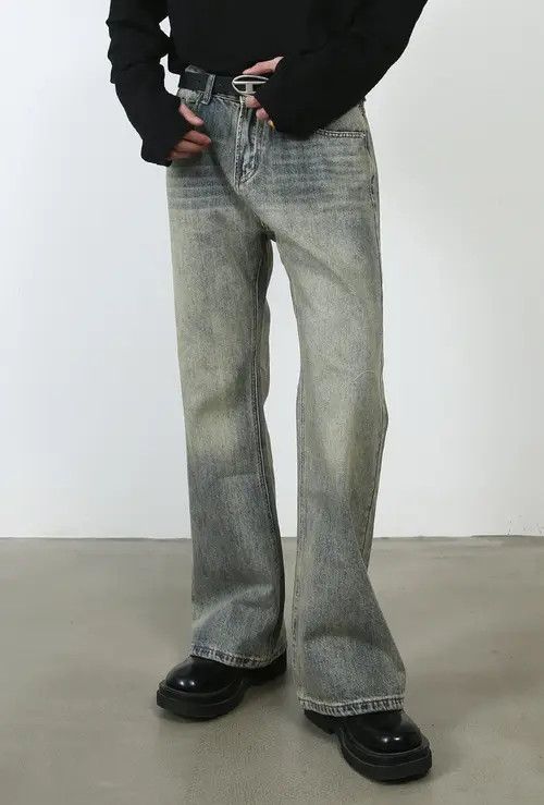 Hypebeast × Japanese Brand × Jean Pants Washed trendy distressed casual flared jeans Size US 32 / EU 48 - 2 Thumbnail