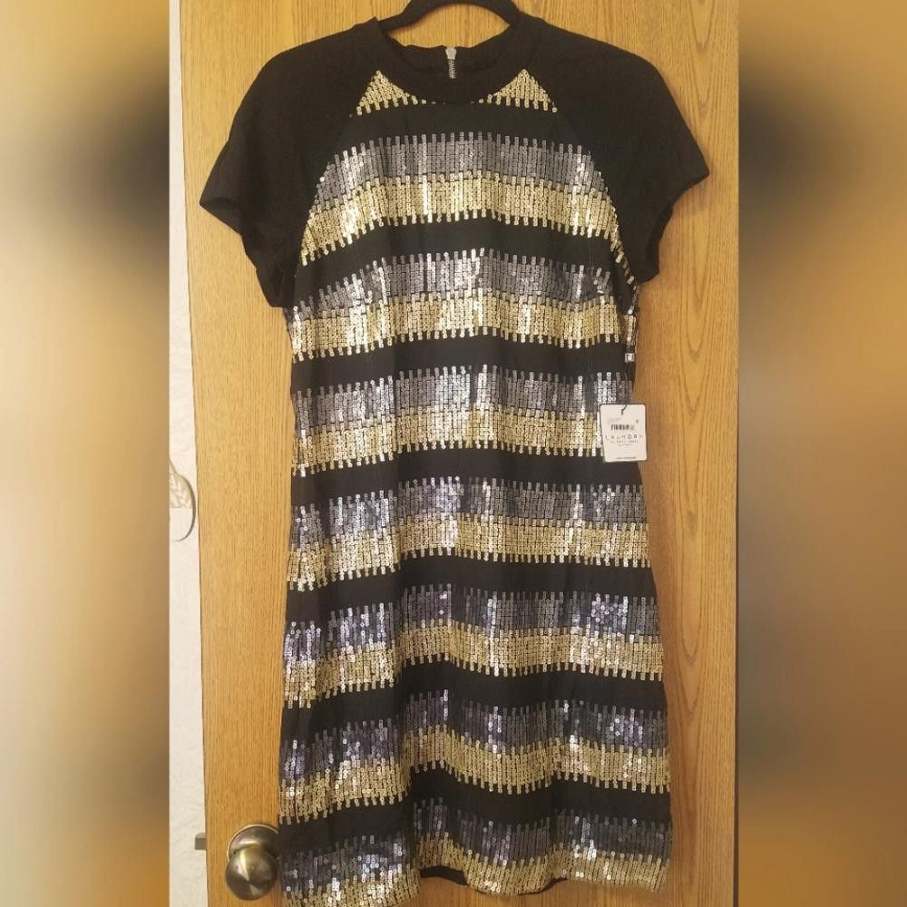 Designer PACO RABANNE X H&M Silver Gold Sequin Disc Mini Dress | Grailed