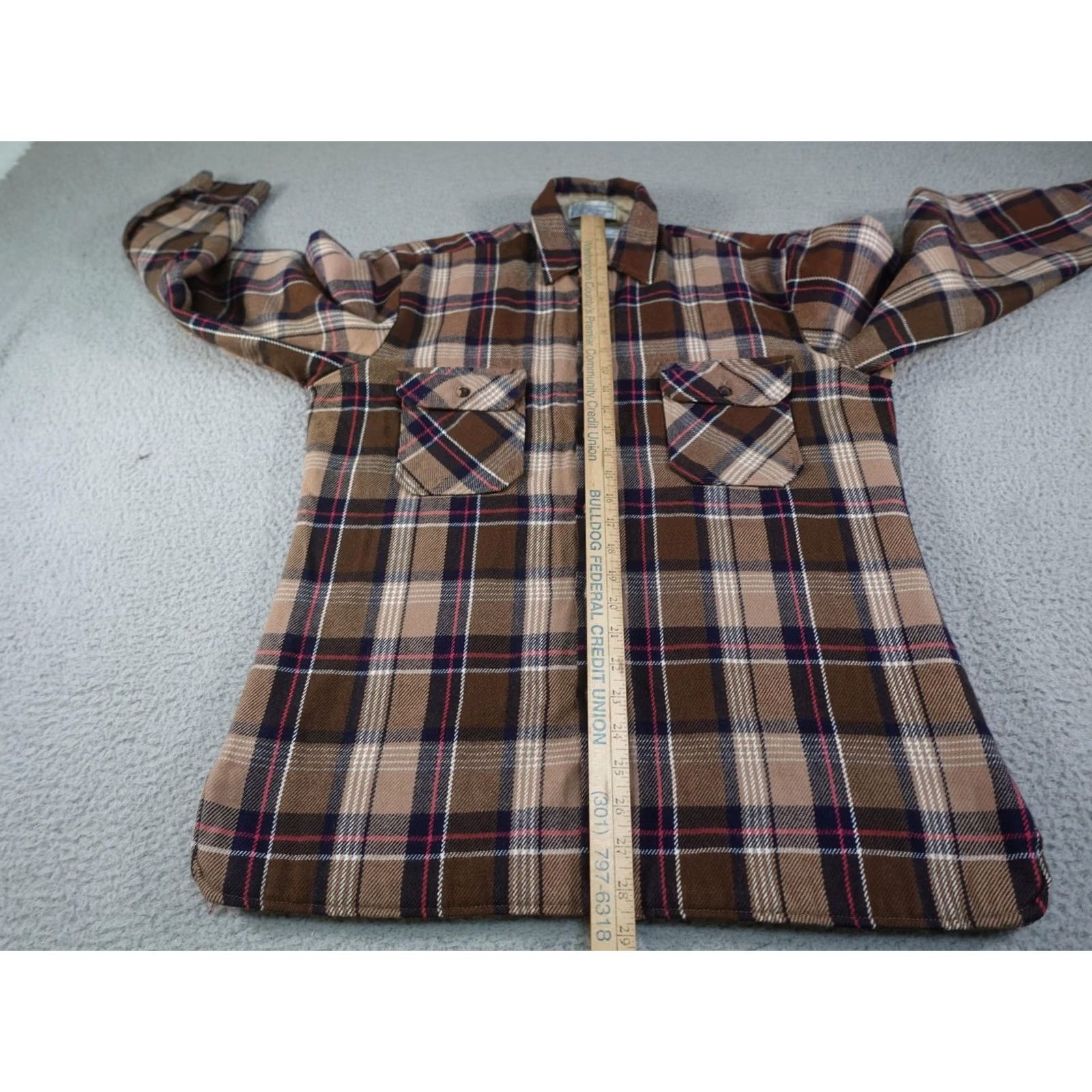 Lumberjack VINTAGE Lumber Jack Shacket Mens M Brown Plaid Quilted Flannel 90s Heavyweight Button-Up Size US M / EU 48-50 / 2 - 7 Thumbnail
