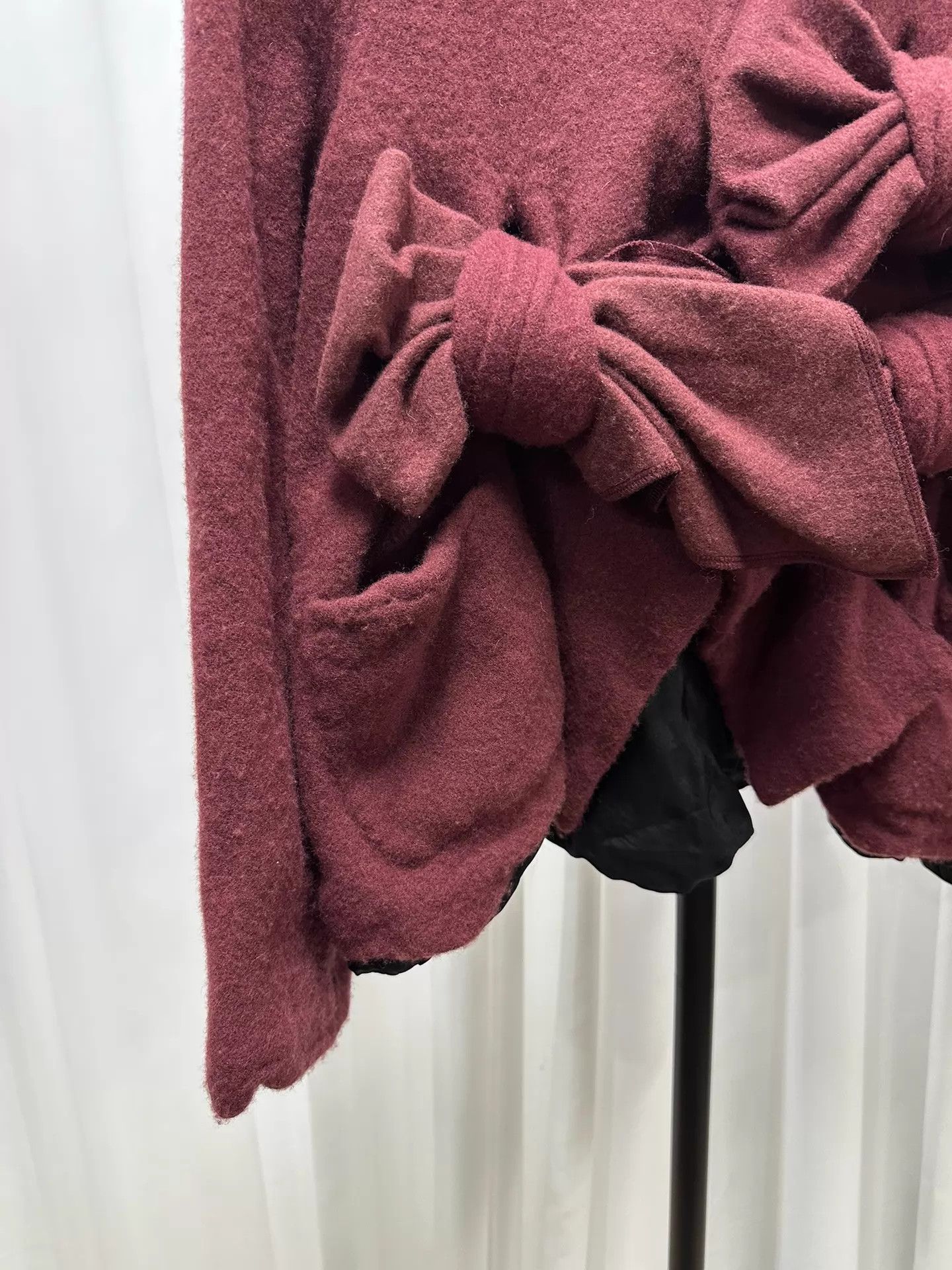 Comme des Garcons CDG Girl Women's 22AW Felted Bow Collar Jacket L Size L / US 10 / IT 46 - 4 Thumbnail