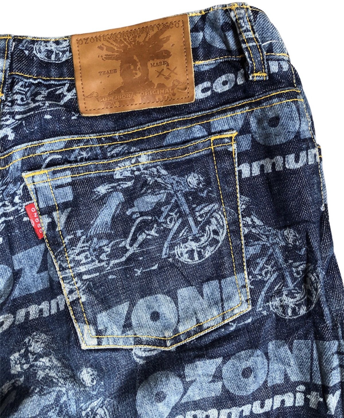 Hysteric Glamour Ozone Community All Over Print Denim Jeans Size 27" / US 4 / IT 40 - 9 Thumbnail