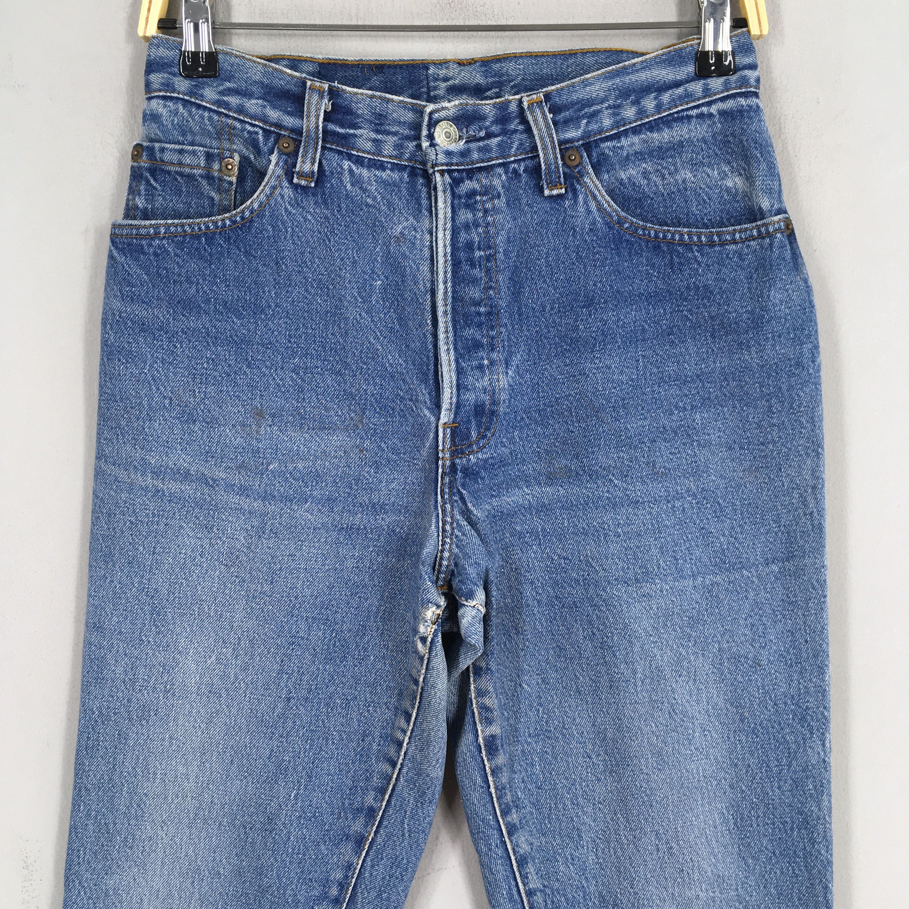 Levi's Size 26x32.5 Vintage 90s Levi's 501 Faded Blue Jeans S1087 Size 26" / US 2 / IT 38 - 2 Thumbnail