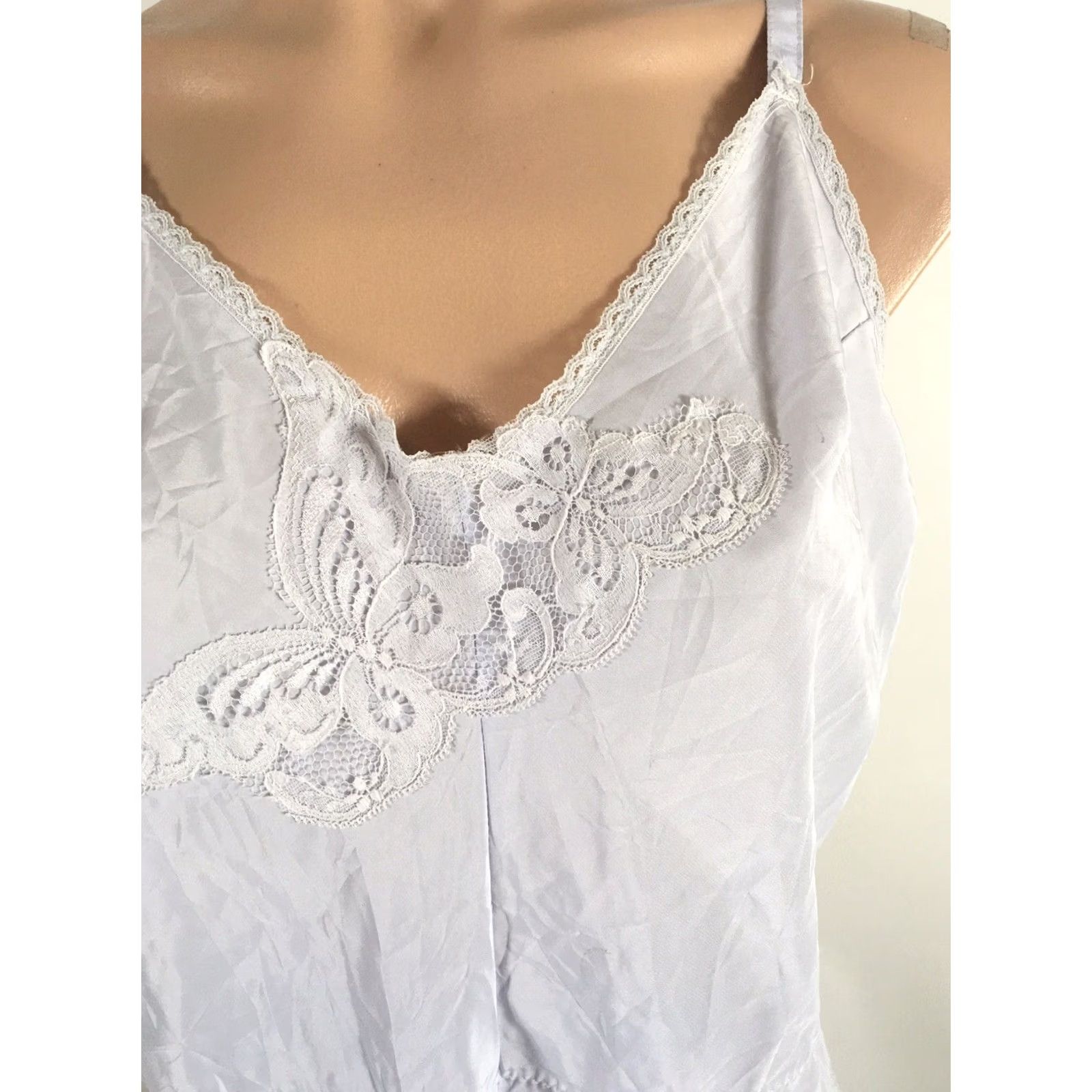 Vintage Vintage Lorraine Romper Teddy 36 NWT Purple Nylon Lace Butterfly 1970s Womens Mens? Size 25" / US 0 / IT 36 - 4 Thumbnail