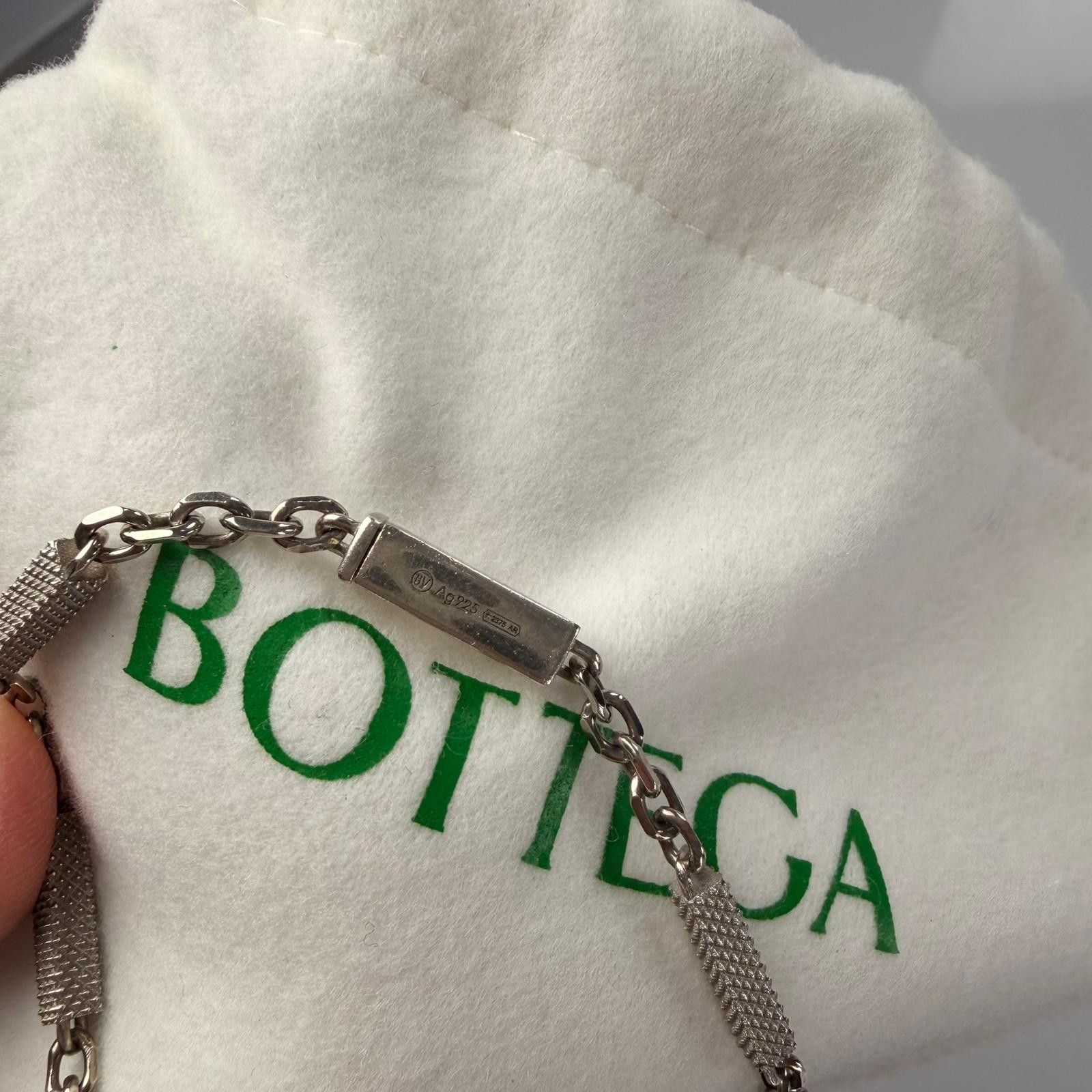 Bottega Veneta Pen Sterling Silver Chain Necklace Size ONE SIZE - 7 Thumbnail