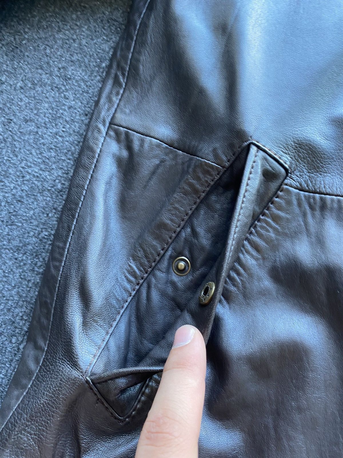 Esprit 🔥Opium Punk Gothic Brown Leather Jacket Mens xl Rare Emo y2k Size US XL / EU 56 / 4 - 19 Thumbnail