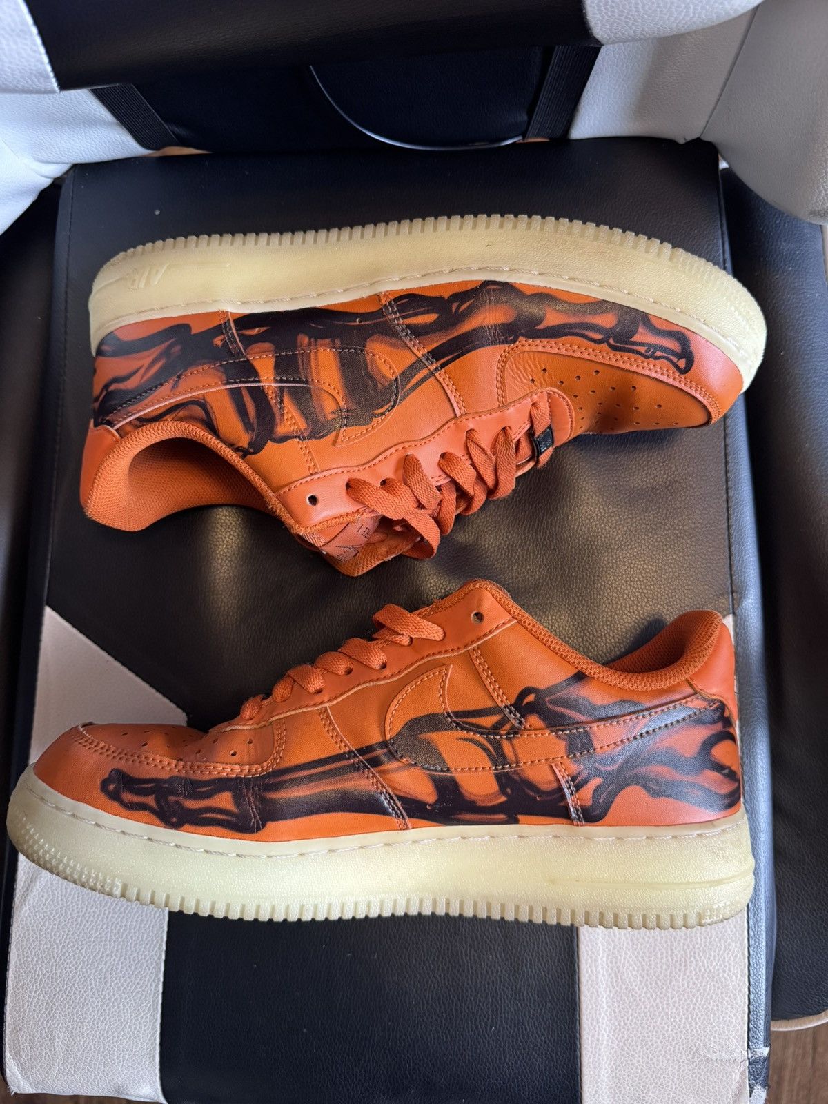 Nike Air Force 1 Low Orange Skeleton (Halloween) Size US 10 / EU 43 - 6 Thumbnail