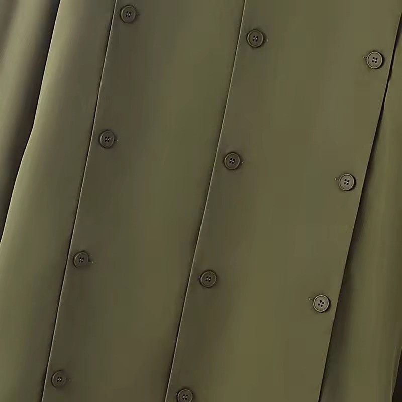 Japanese Brand Solid Casual Japanese Streetwear Green Midi Coat Jacket Size US XXL / EU 58 / 5 - 6 Thumbnail