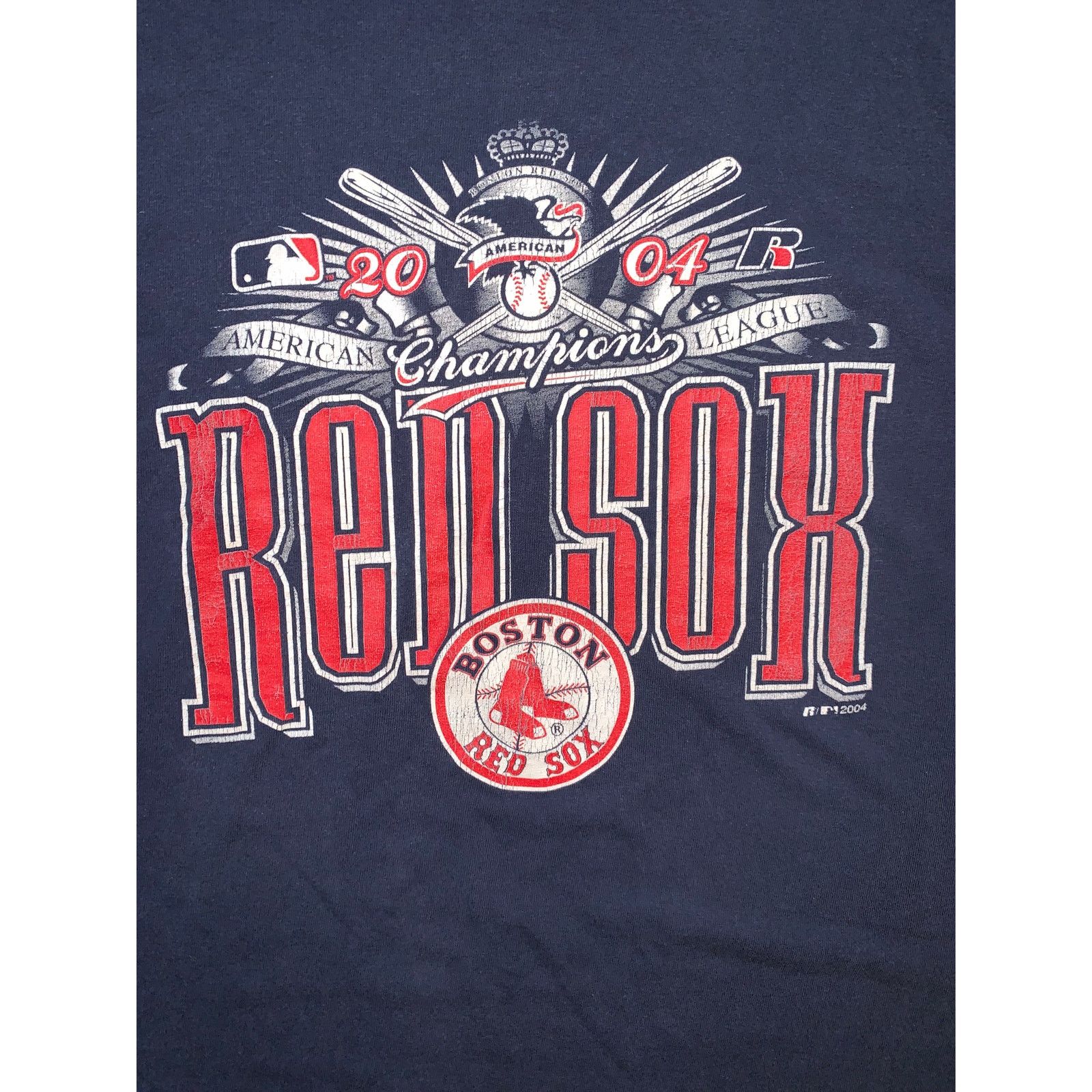 Jerzees 2004 Boston Red Sox AL Champions T Shirt Russell XL Navy Size US XL / EU 56 / 4 - 2 Thumbnail