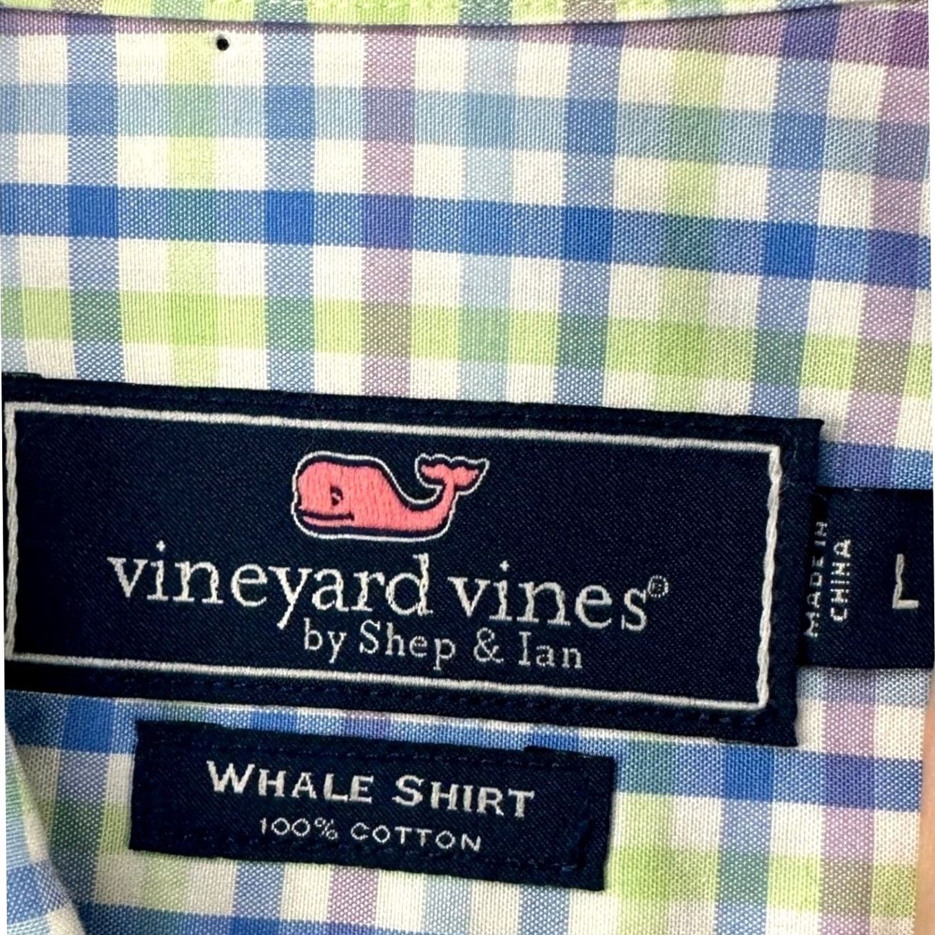 Vineyard Vines Vineyard Vines Shirt Button Down Men Large Blue Gingham Plaid Long Sleeve Size US L / EU 52-54 / 3 - 4 Thumbnail