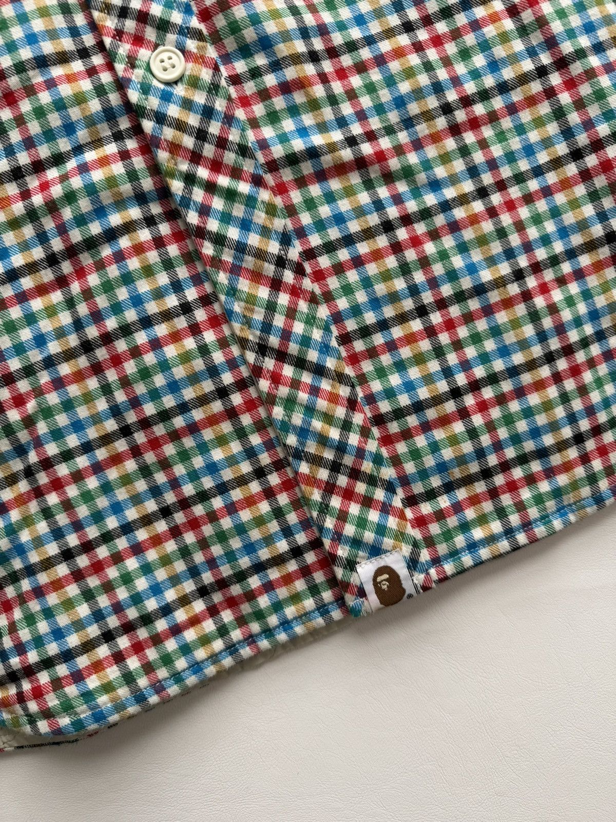 Bape 00’s Quilted Flannel Plaid Button Up Size US M / EU 48-50 / 2 - 2 Thumbnail